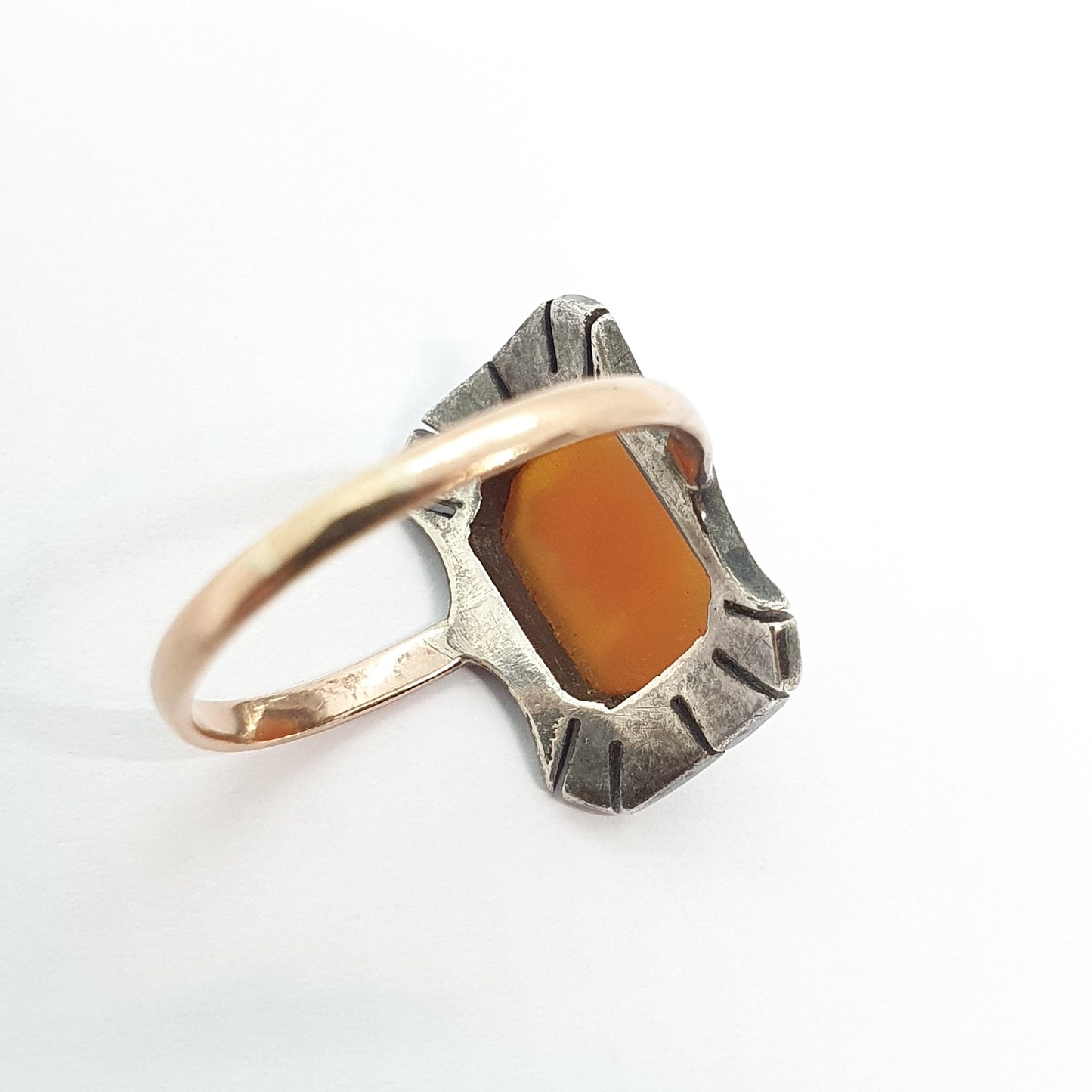 Antique 9ct 9kt Gold Cameo Ring Solid Silver Art Deco Marcasite Vintage 1920s Genuine Shell Real Jewelry Jewellery Womens UKP US7.75