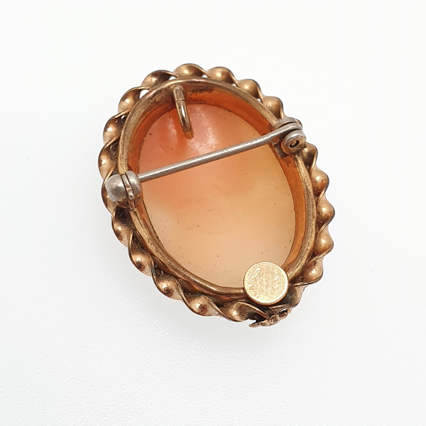 Old Vintage Gold Filled Cameo Pendant Brooch Rolled Gold Necklace Pin Engraved Hand Carved Italian Shell Womens Jewelry Vintage Jewellery