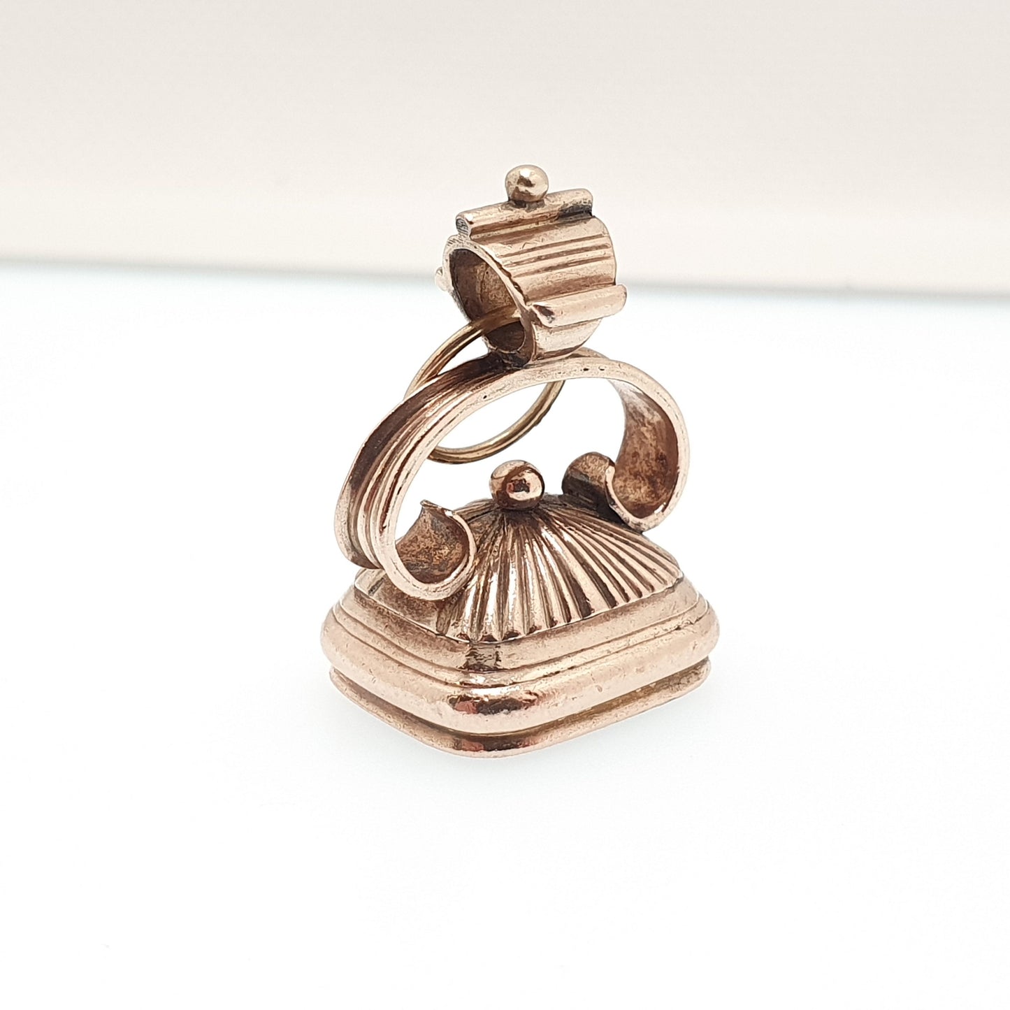 Antique Victorian 9ct Rose Gold Fob Pendant Necklace Carnelian Agate Quartz Letter Seal Albert Large Big Solid 375 Vintage Jewellery Jewelry