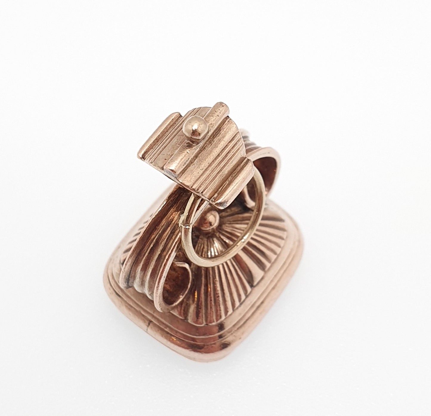 Antique Victorian 9ct Rose Gold Fob Pendant Necklace Carnelian Agate Quartz Letter Seal Albert Large Big Solid 375 Vintage Jewellery Jewelry