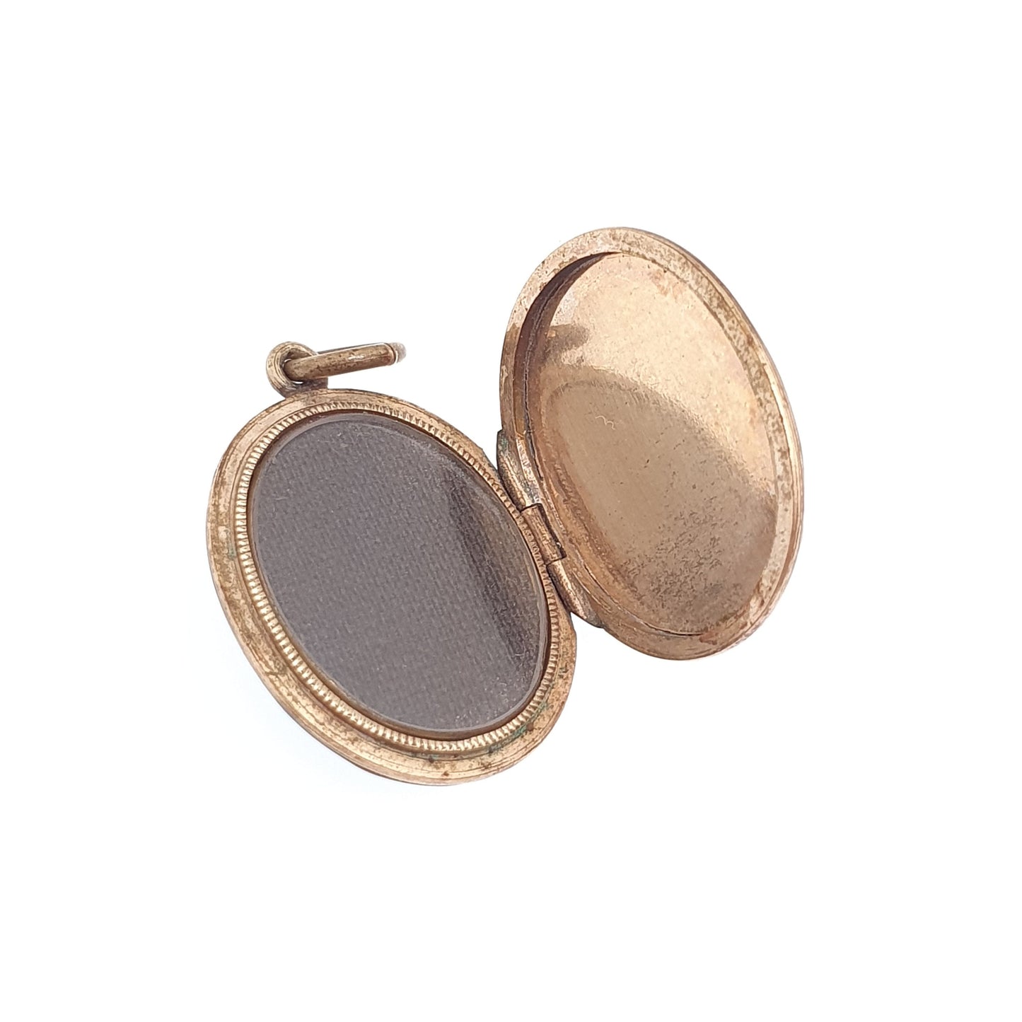 Antique Victorian Locket Gold Gilt Glass Section Photo Necklace Pendant Oval Vintage 1800s Picture Photo Womens Jewellery Jewelry