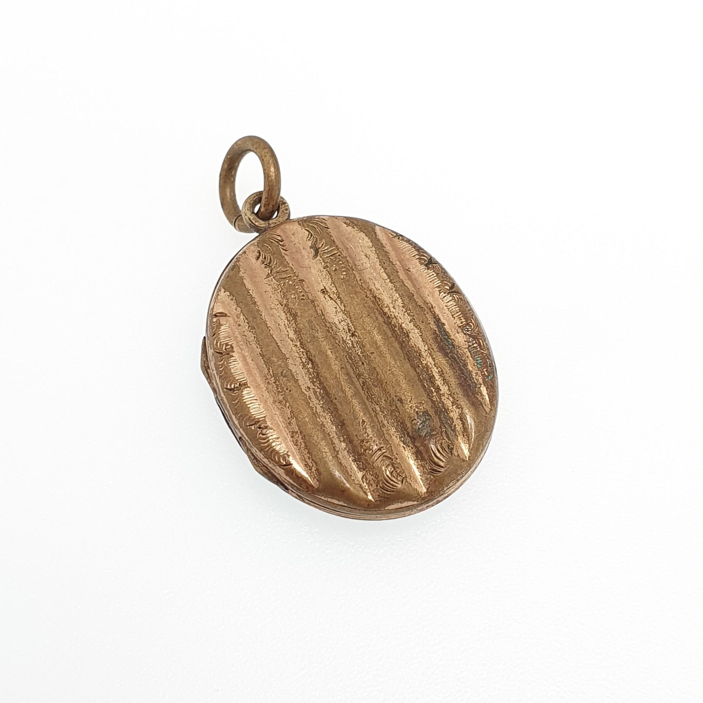 Antique Victorian Locket Gold Gilt Glass Section Photo Necklace Pendant Oval Vintage 1800s Picture Photo Womens Jewellery Jewelry
