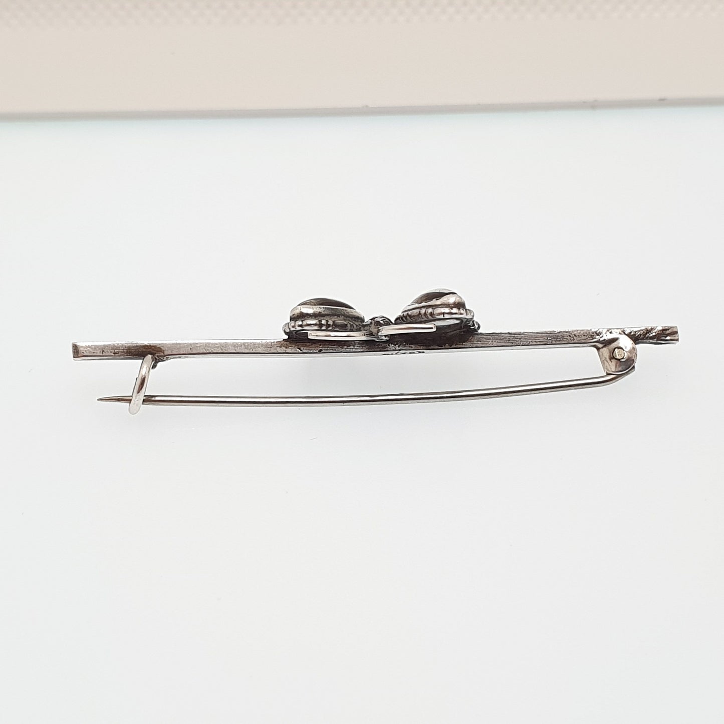 Antique Sterling Silver Butterfly Wing Brooch Art Deco Insect Fly Butterfly Shape 1920s Vintage Womens Blue Jewelry Bug Jewellery
