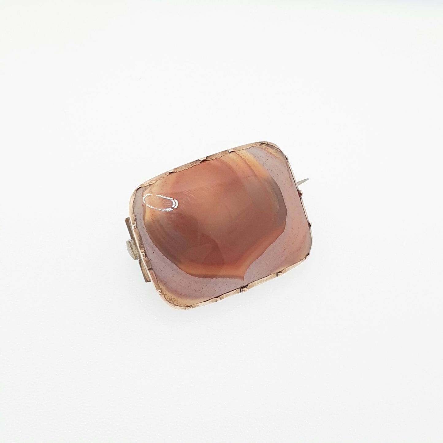 Antique 9ct Gold Agate Jasper Brooch Early Victorian Solid 9k 375 Border Quartz Agate Rectangular Gemstone 1800s Womens Jewellery Jewelry