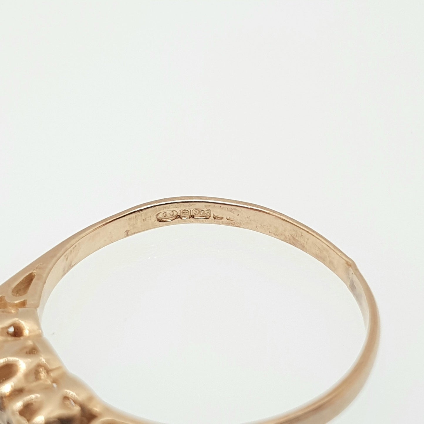 Vintage 9ct 9k Diamond Gold Ring Trilogy Diamonds Solid 375 3 Three Stone Sparkly Genuine Real Gemstone Fine Estate Womens Jewelry Jewellery