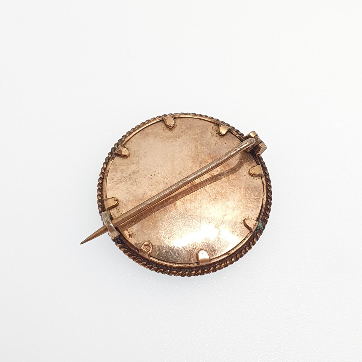 Antique Rolled Rose Gold Cathedral Brooch Picture Photo Pin Gold Filled Church Catholic Christian Pilgrimage Vintage Jewelry Jewellery