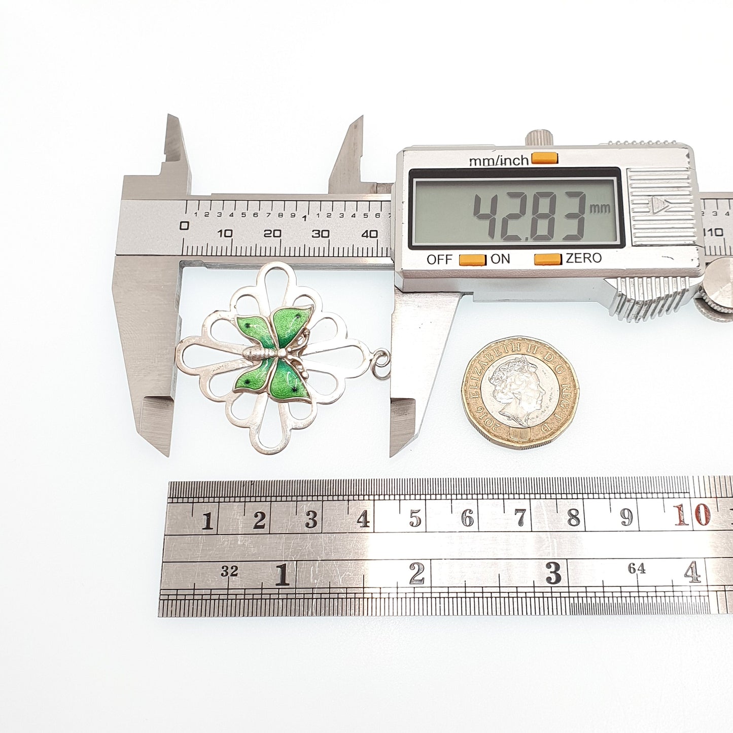 Antique Solid Silver Enamel Butterfly Pendant Necklace Art Nouveau Champleve Paste Insect Elegant Bug Fly Vintage Womens Jewelry Jewellery