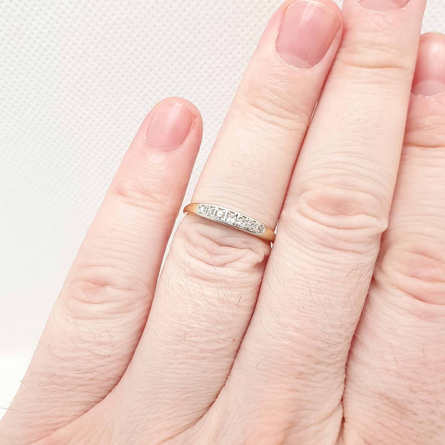 Antique 18ct 18k Gold Diamond Ring Fine Estate Art Deco Solid 750 7 Gemstone Platinum Old Cut 1920s Rare Unique Womens Jewelry Jewellery
