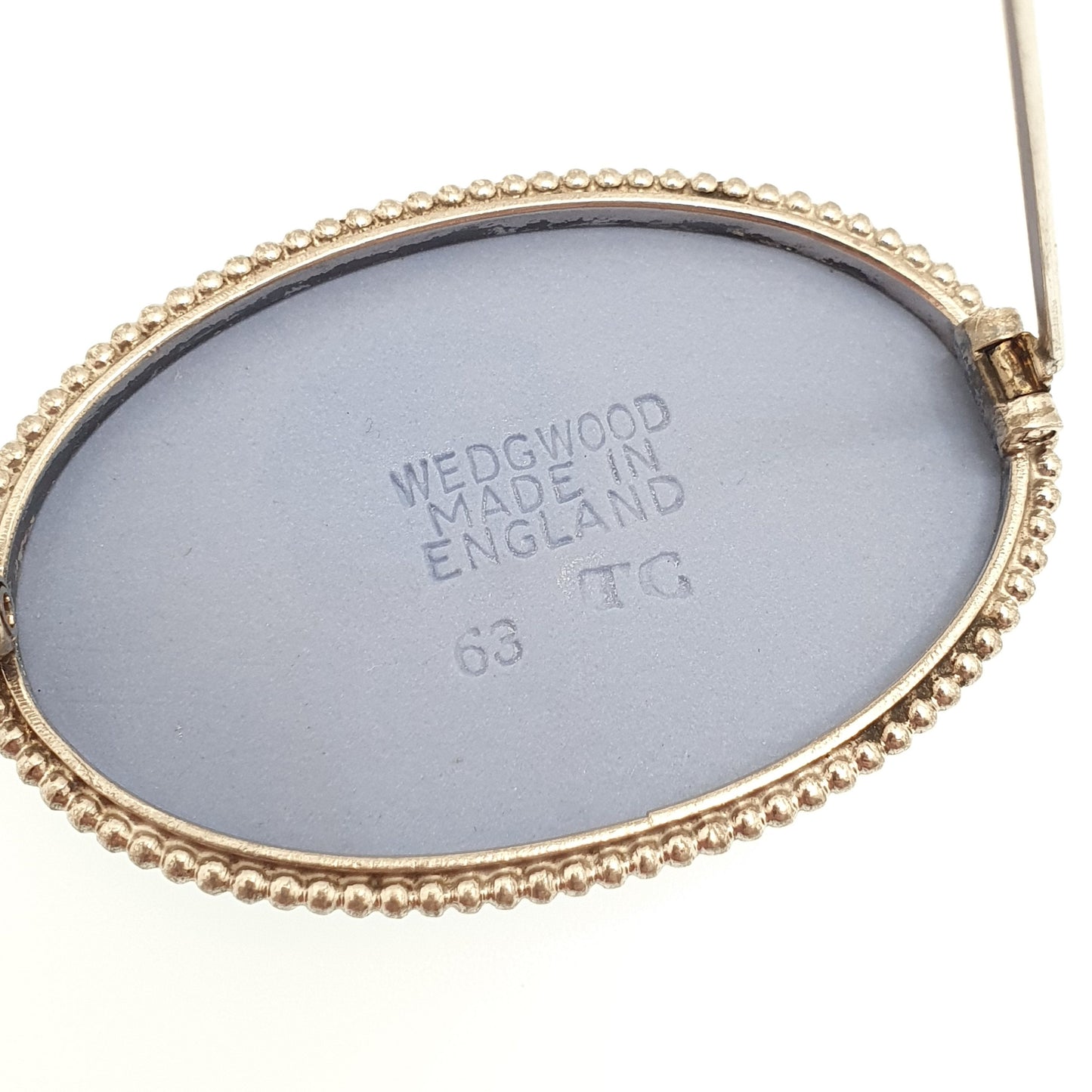 Vintage Sterling Silver Wedgwood Brooch Pin Large Big Sky Blue Jasperware Genuine Josiah Wedgwood Round 925 Womens Jewelry Jewellery
