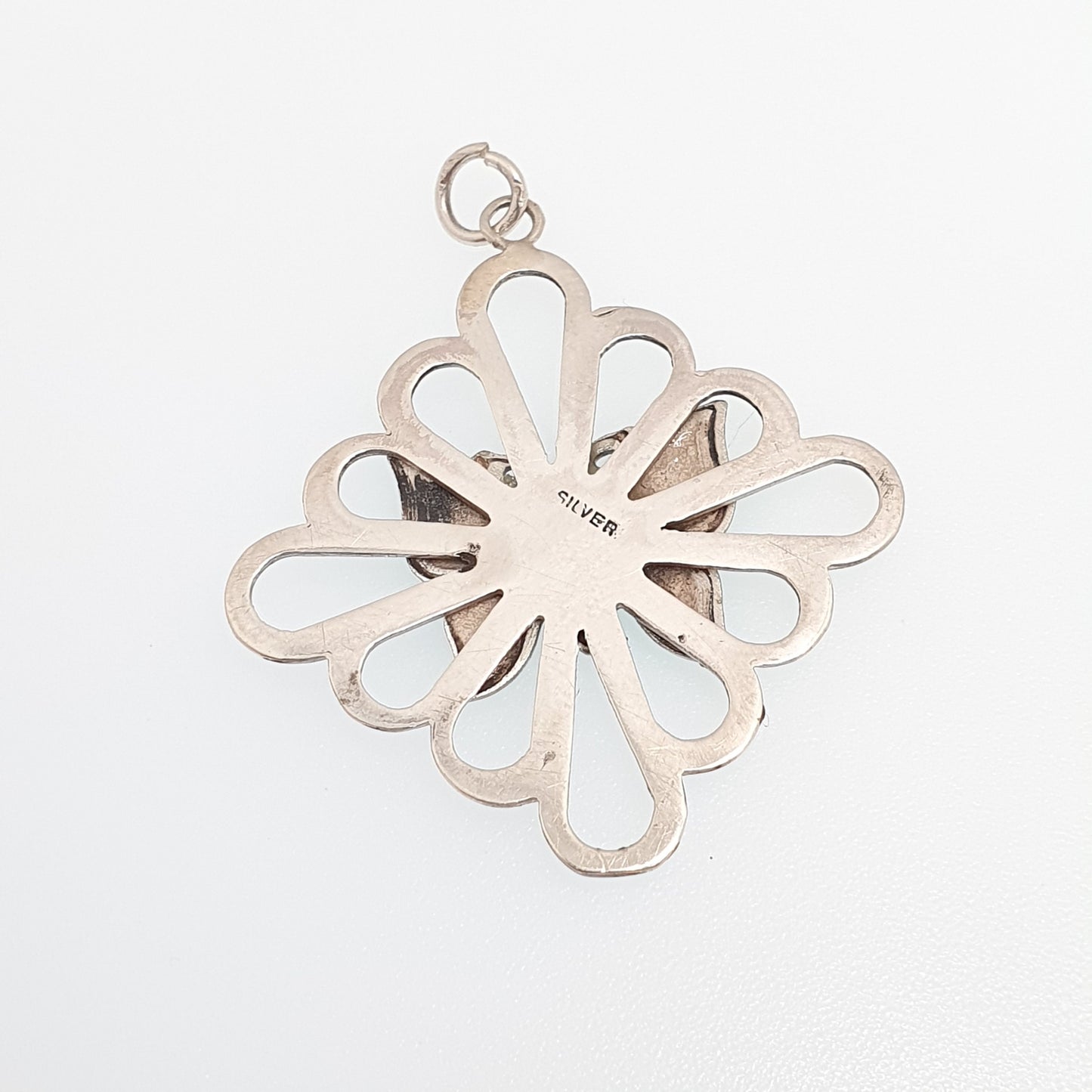 Antique Solid Silver Enamel Butterfly Pendant Necklace Art Nouveau Champleve Paste Insect Elegant Bug Fly Vintage Womens Jewelry Jewellery