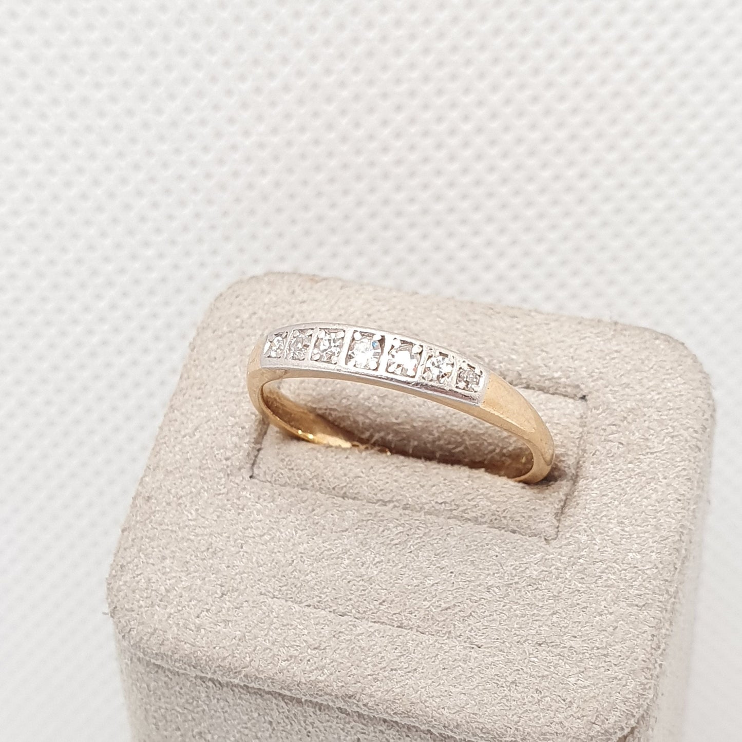 Antique 18ct 18k Gold Diamond Ring Fine Estate Art Deco Solid 750 7 Gemstone Platinum Old Cut 1920s Rare Unique Womens Jewelry Jewellery
