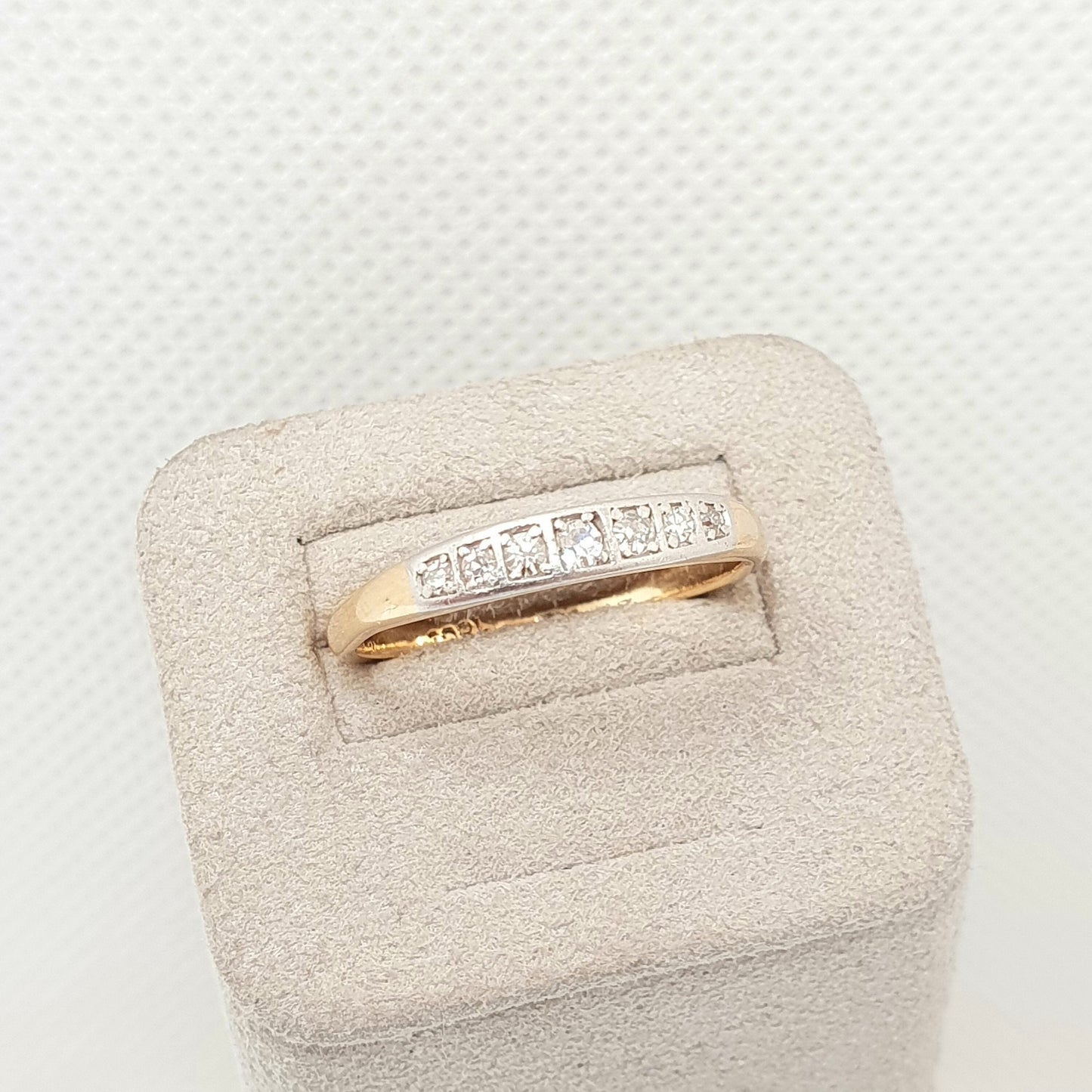 Antique 18ct 18k Gold Diamond Ring Fine Estate Art Deco Solid 750 7 Gemstone Platinum Old Cut 1920s Rare Unique Womens Jewelry Jewellery