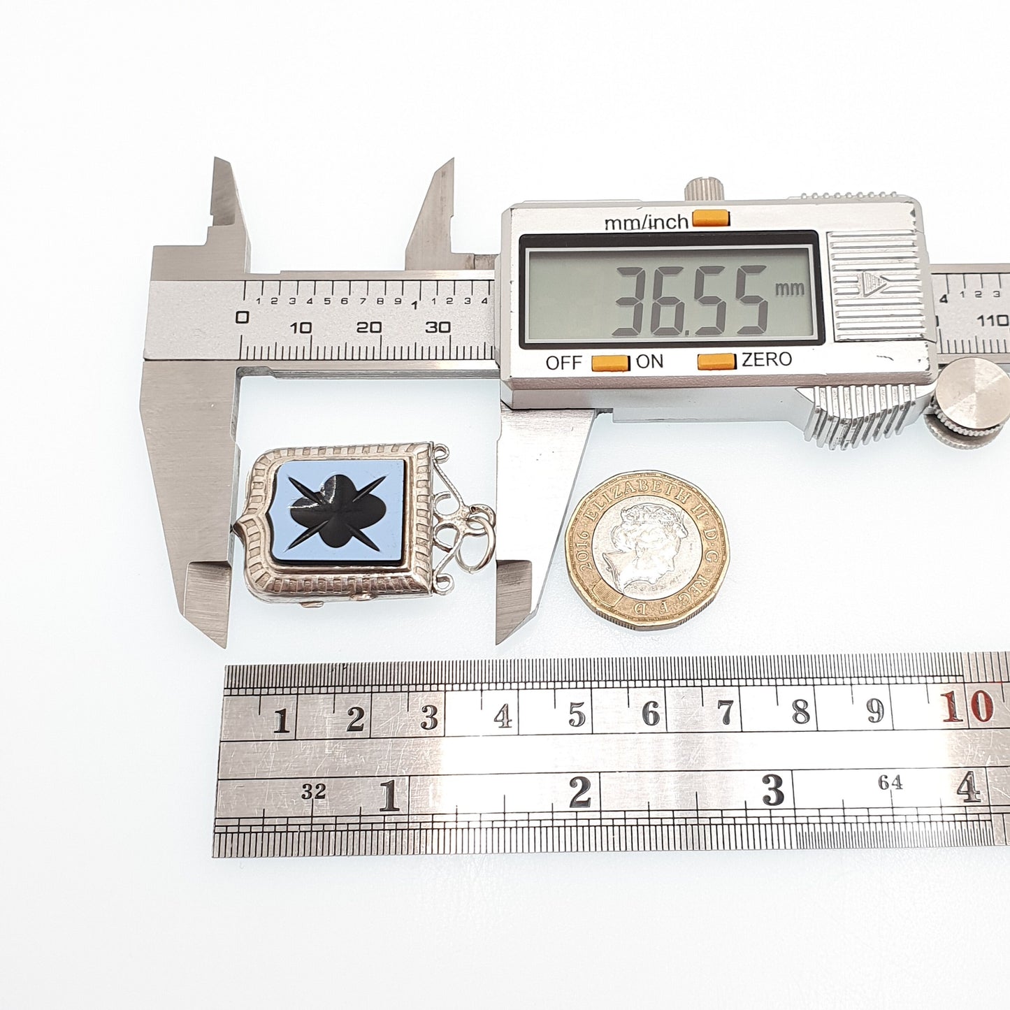 Antique Solid Silver Intaglio Locket Shield Pendant Faux Agate Necklace Pendant Picture Photo Rare Unique Vintage Womens Jewelry Jewellery