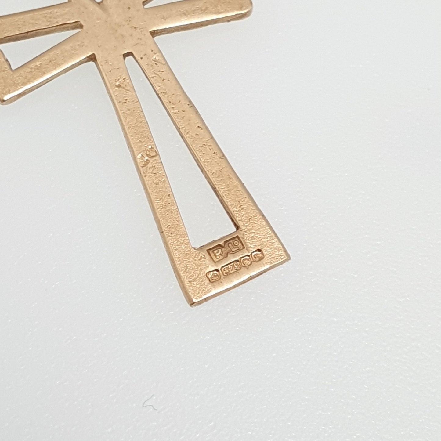 Vintage 9ct 9k Gold Ankh Pendant Necklace Solid 375 Egyptian 1978 Hallmark Hieroglyph Symbol of Life Ancient Egypt Womens Jewelry Jewellery
