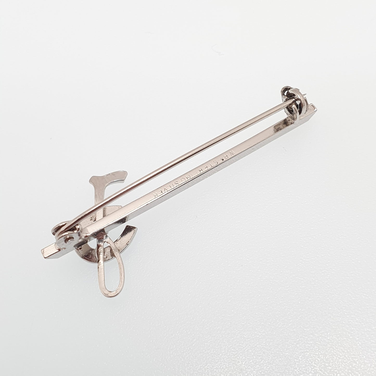 Old Vintage Sterling Silver Riding Crop Cane & Horseshoe Brooch bar Pin Lucky Sweetheart Horse Riding Good Luck Jewelry Jewellery Vintage