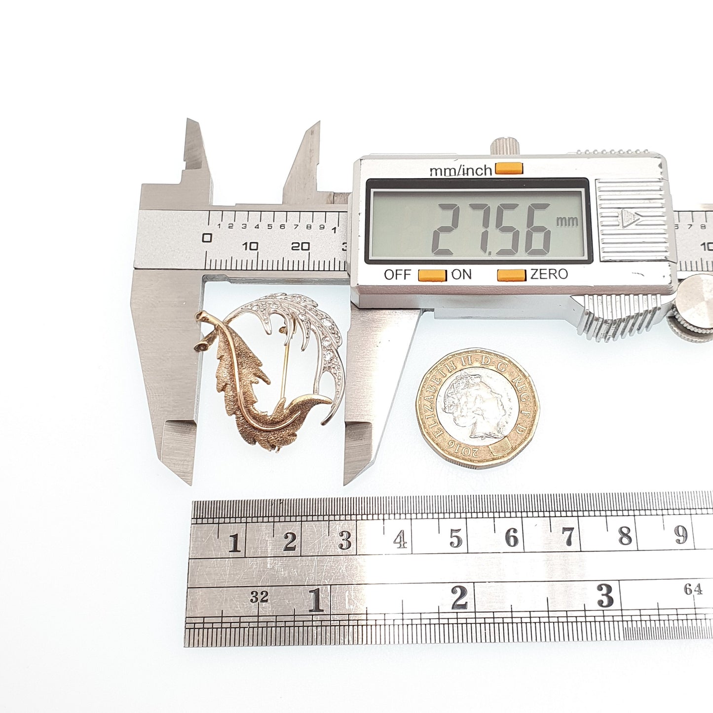 Antique Sterling Silver Diamond Paste Leaf Brooch Gold Vermeil Holly Art Deco Ornate Sparkly Fine Estate Solid 925 Cute Jewelry Jewellery