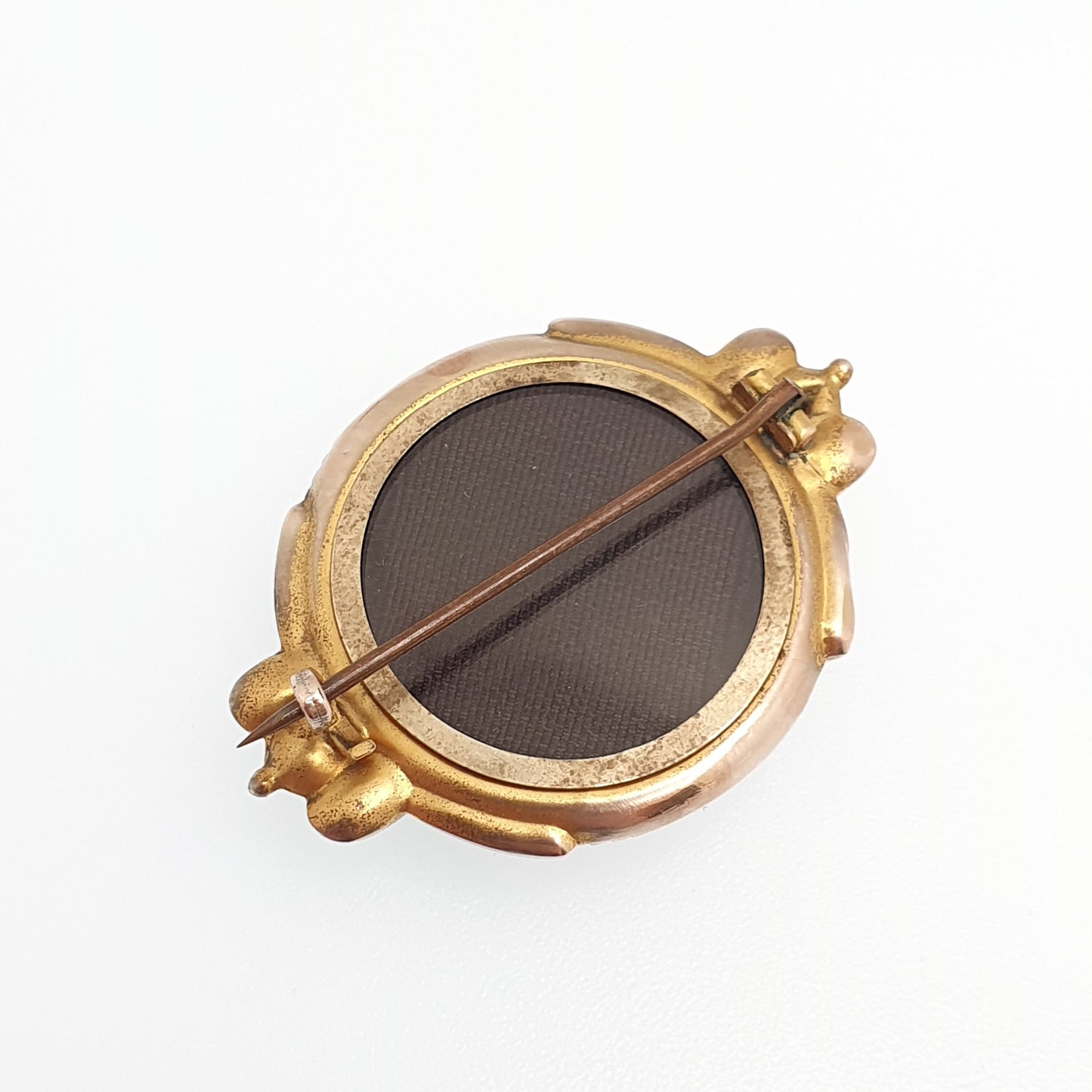 Antique Victorian 9ct Gold Diamond Paste Brooch Mourning Locket Ornate Etruscan Solid 375 Picture Photo Vintage Womens Jewelry Jewellery