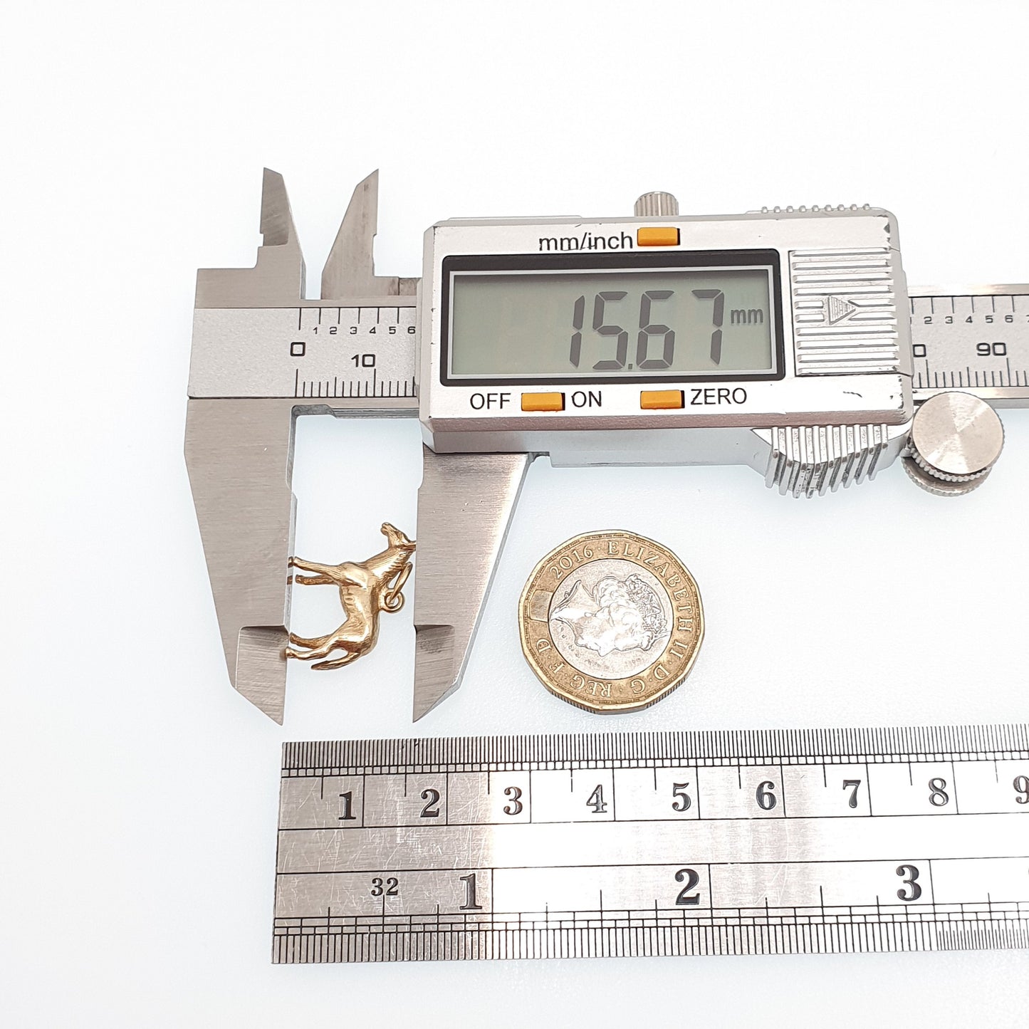 Vintage 9ct 9k Gold Horse Charm Bracelet Necklace Pendant Solid 375 Racing Large Steed Equestrian Mens Retro Womens Charms Jewellery Jewelry