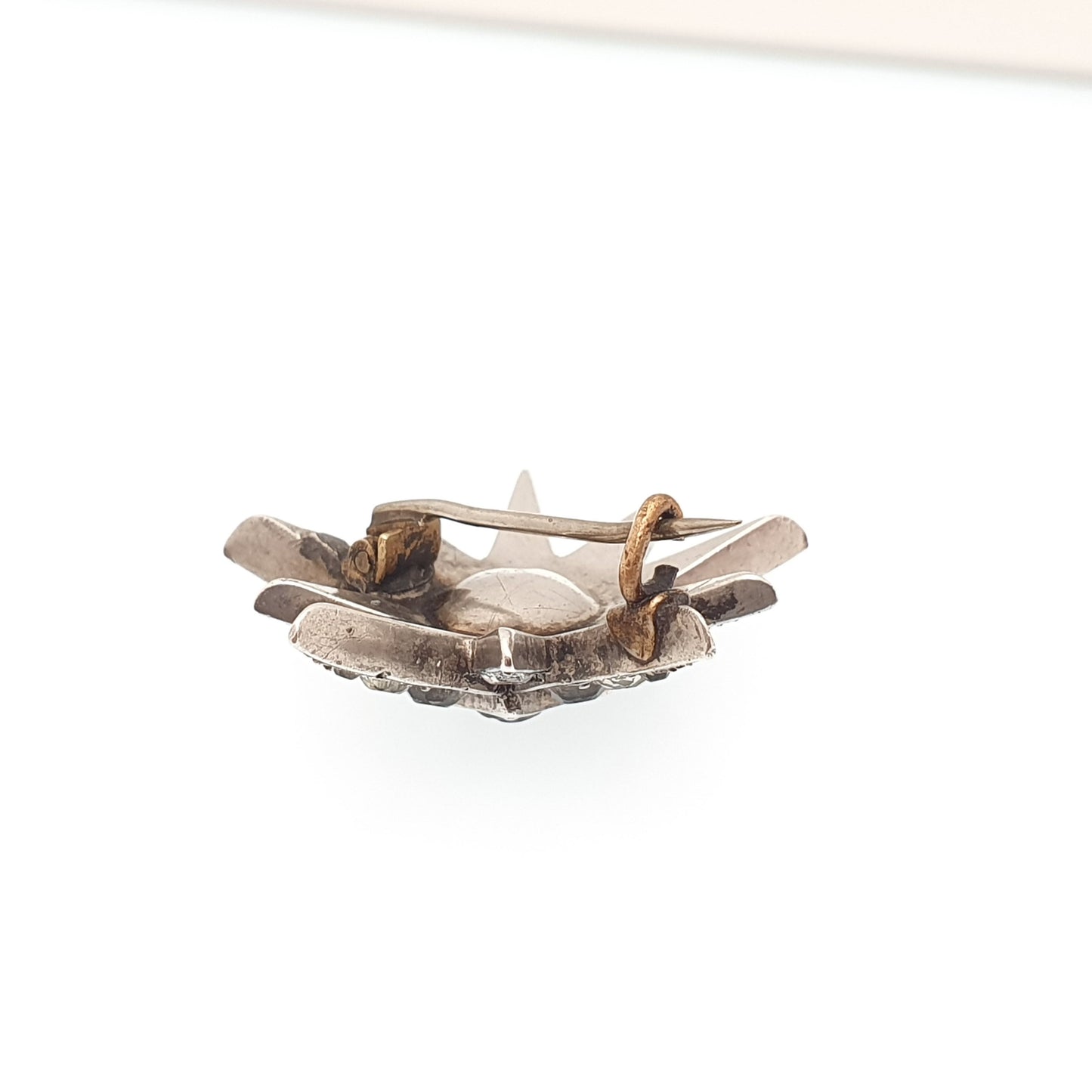 Antique Victorian Star Solid Silver Brooch Diamond Paste Old Cut Foiled Sparkly Shooting Star Celestial Womens Jewelry Jewellery Vintage