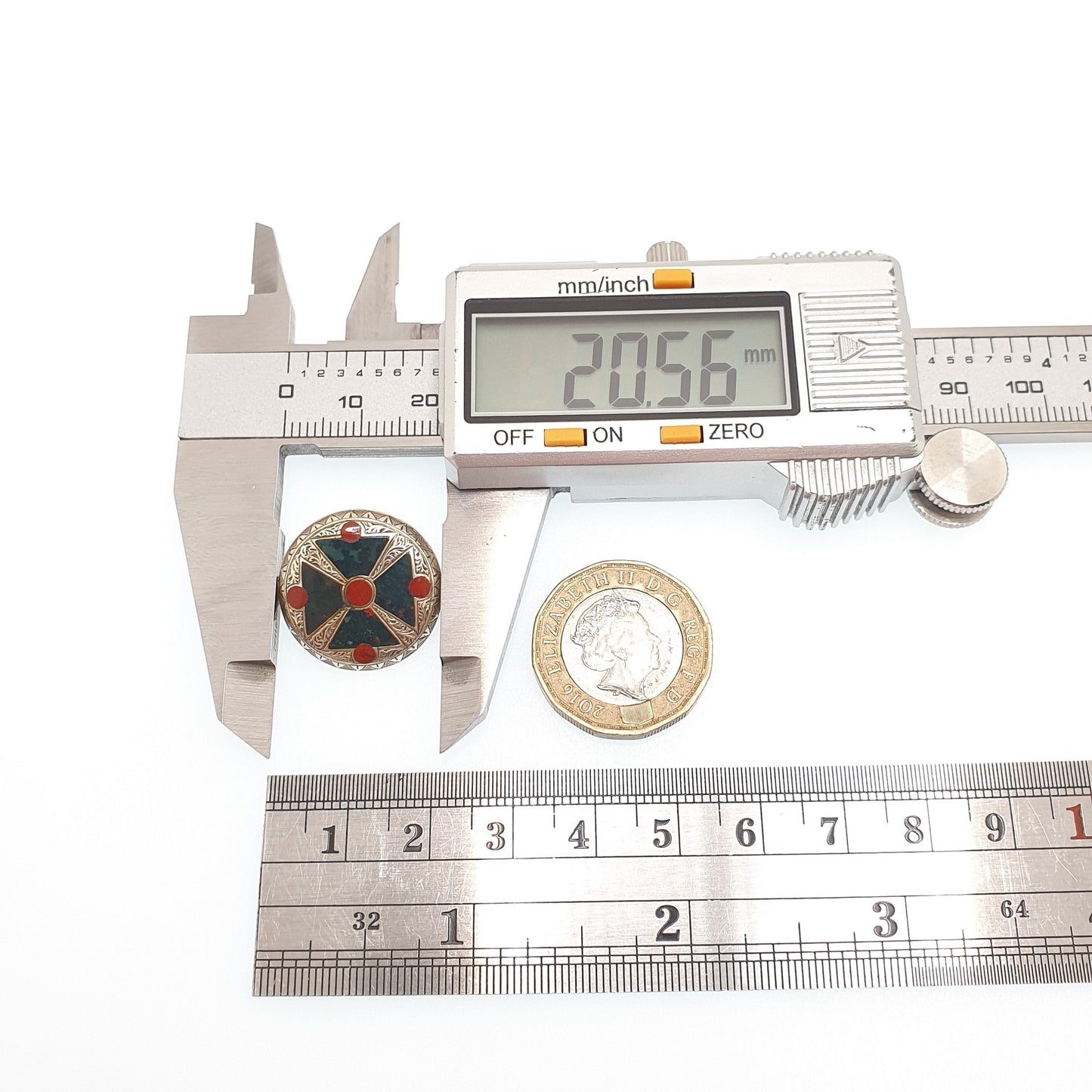 Antique 9ct Gold Bloodstone Brooch Maltese Cross Victorian Red Jasper Solid 9k 375 Scottish Targe Shield Fine Jewelry Jewellery Vintage