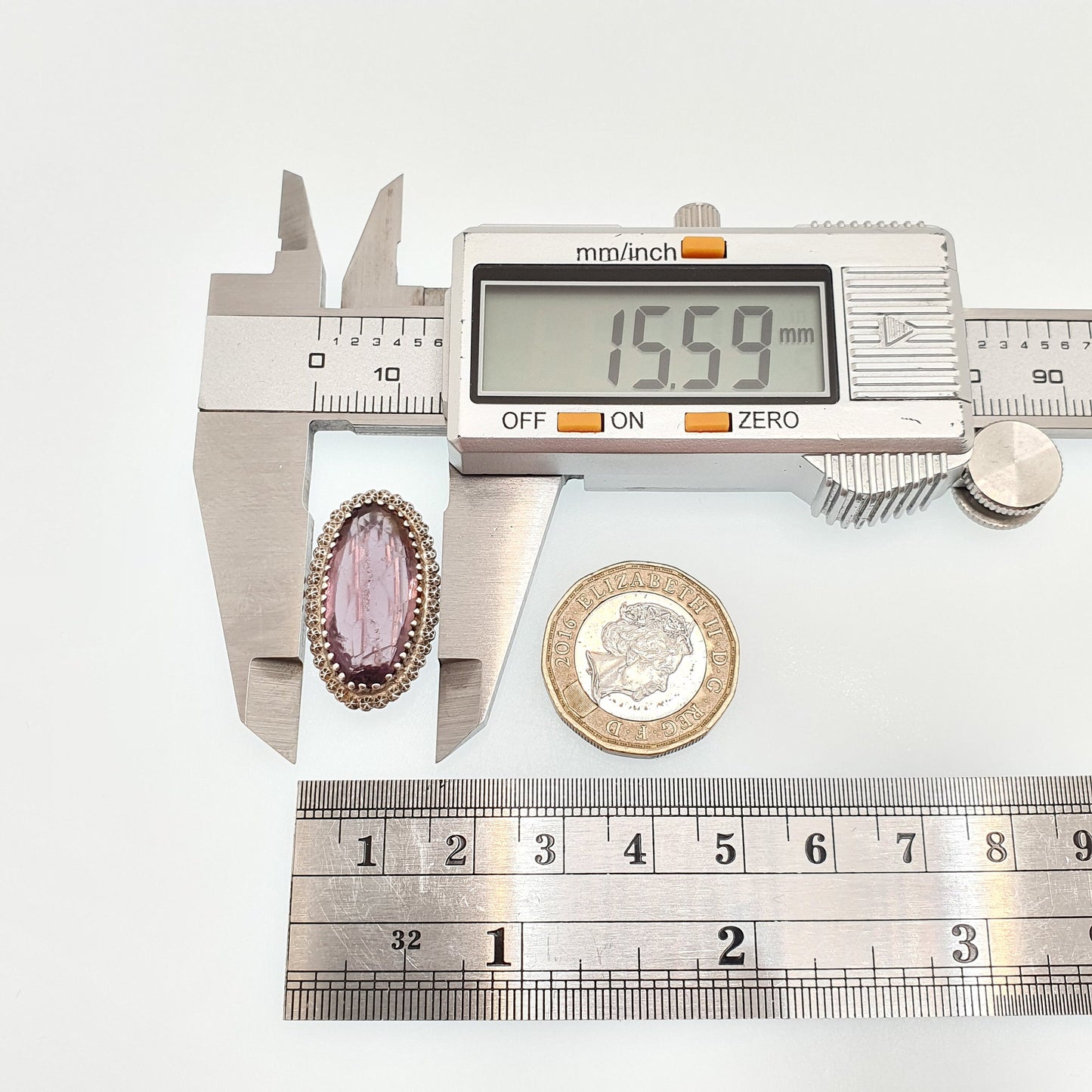 Antique Charles Horner Sterling Silver Amethyst Paste Brooch 1900 Hallmarked Pastry Cutter Art Nouveau Genuine CH Jewellery Jewelry