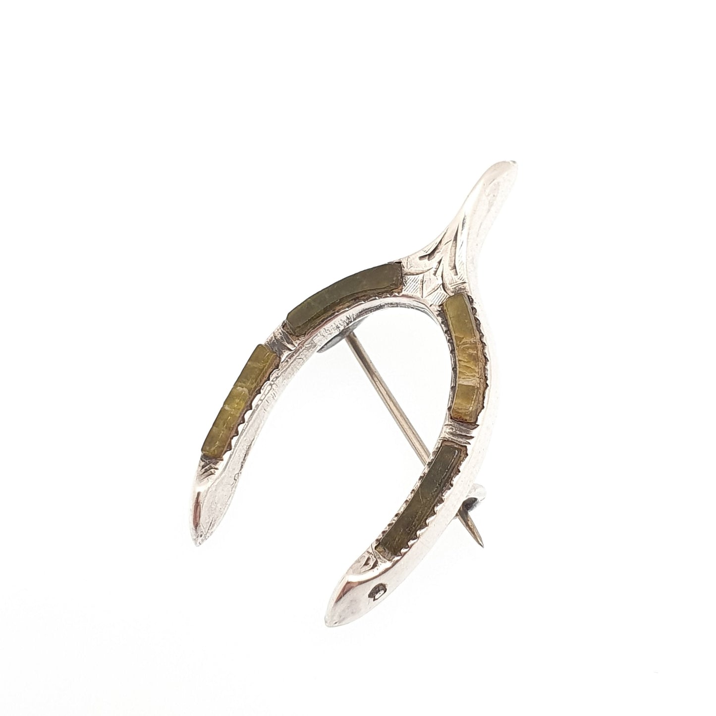 Antique Sterling Silver Connemara Wishbone Brooch Adie & Lovekin Lucky Good Luck Solid 925 Genuine Rare Fine Vintage Jewelry Jewellery