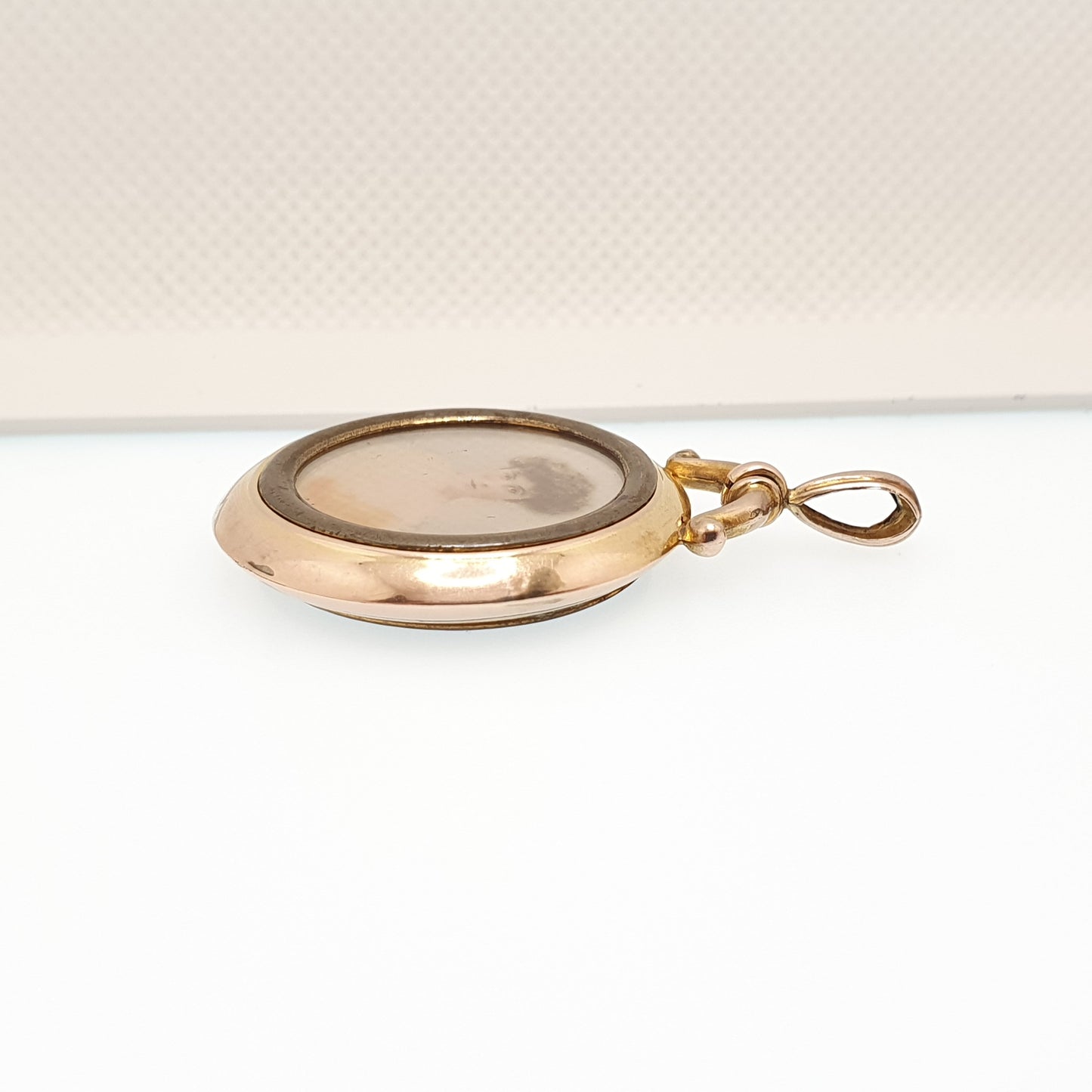 Antique 9ct Gold Locket Pendant Large Double Sided Necklace Edwardian Solid 9k 375 Photo Estate Fine Vintage Round Womens Jewelry Jewellery