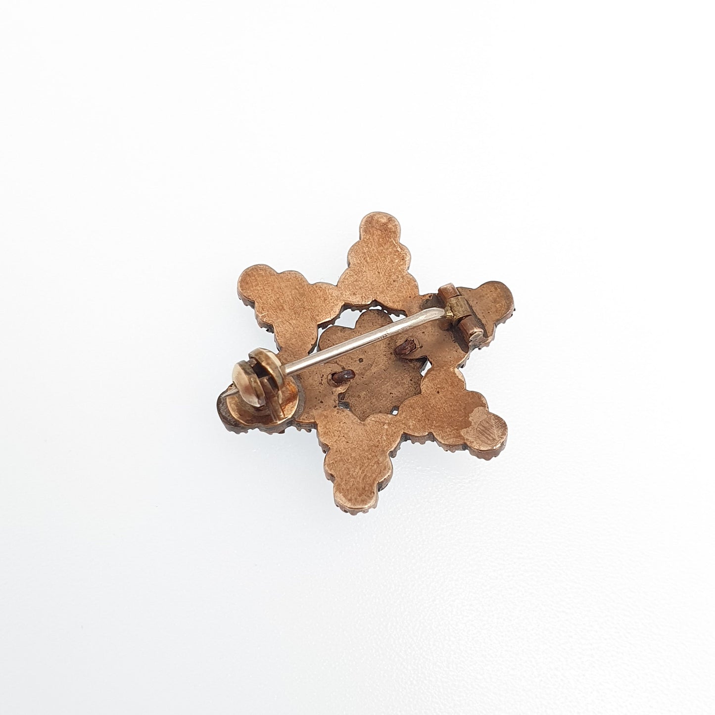 Antique Victorian Bohemian Garnet Brooch Pin Star Starburst Rolled Gold Renaissance Revival 1800s Pyrope Vintage Womens Jewelry Jewellery