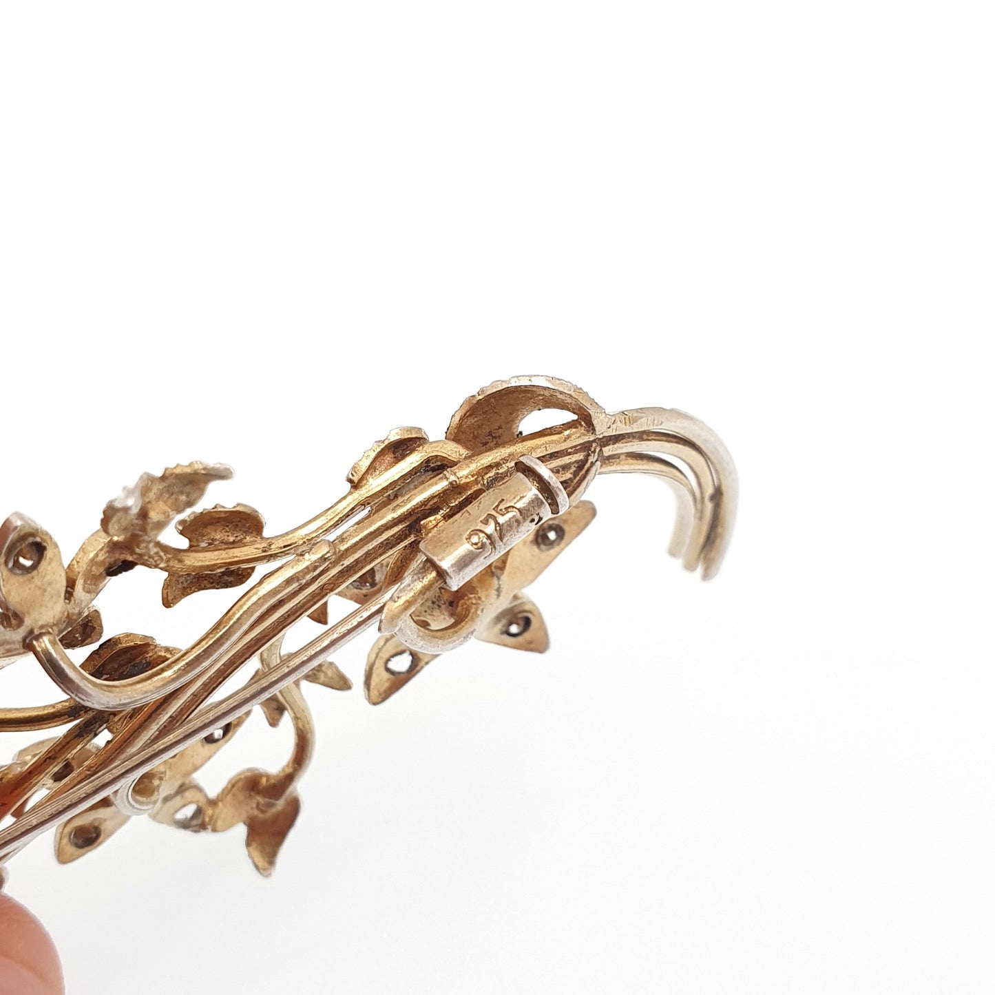 Antique Diamond Paste Flower Sterling Silver Brooch Pin Large Art Deco Solid 925 Fine Estate Daisy Sparkly Retro Womens Jewelry Jewellery