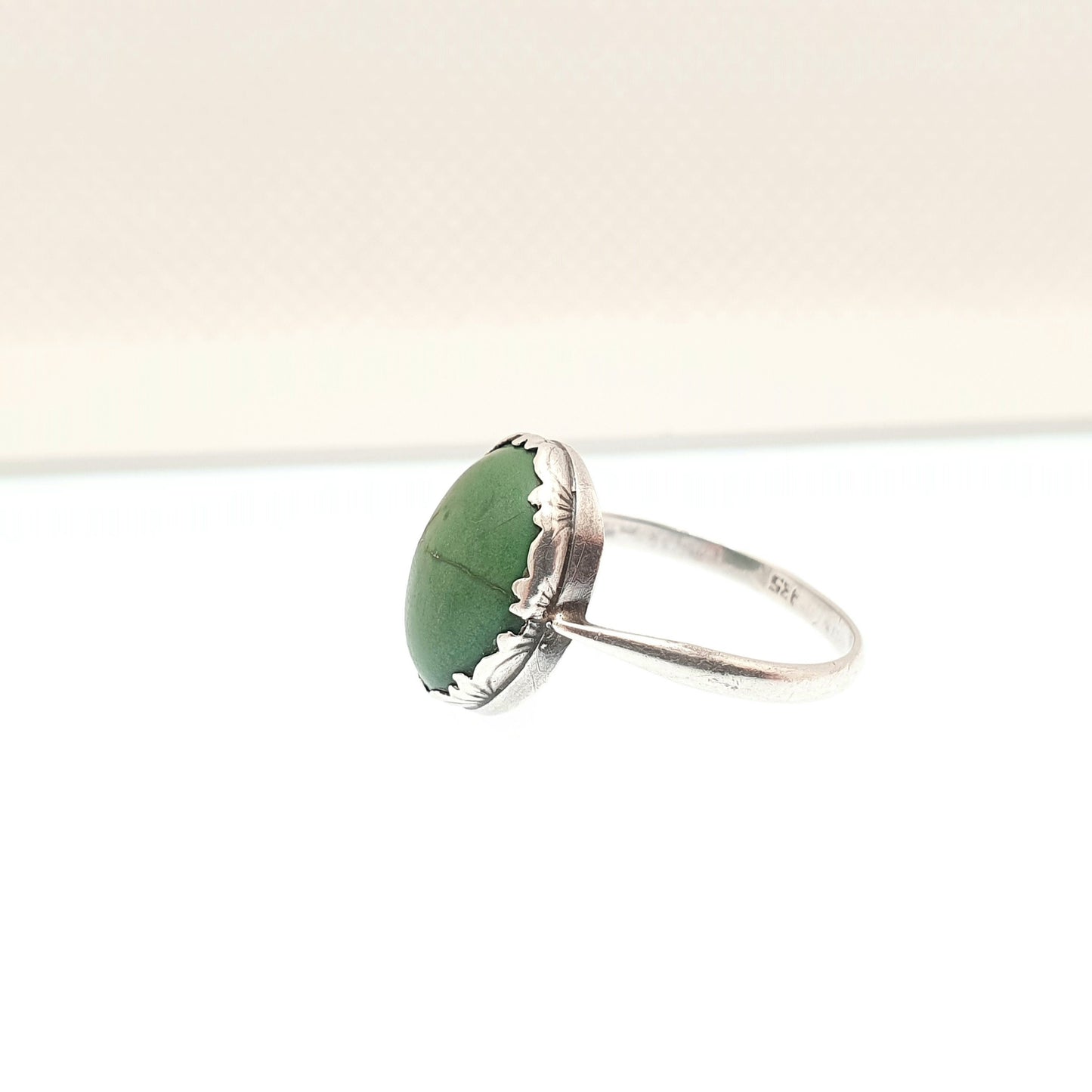 Antique Victorian Solid Silver Natural Turquoise Ring Oval Cabochon Solid 935 Vintage 1800s Rare Genuine Vintage Women Jewelry Jewellery