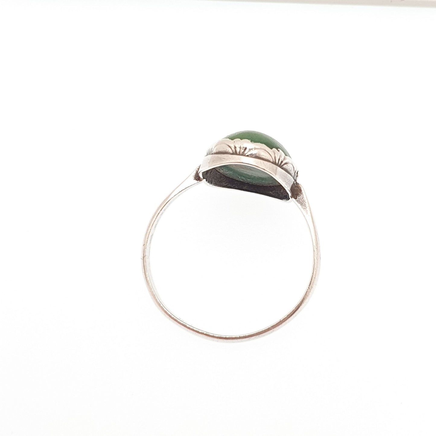 Antique Victorian Solid Silver Natural Turquoise Ring Oval Cabochon Solid 935 Vintage 1800s Rare Genuine Vintage Women Jewelry Jewellery