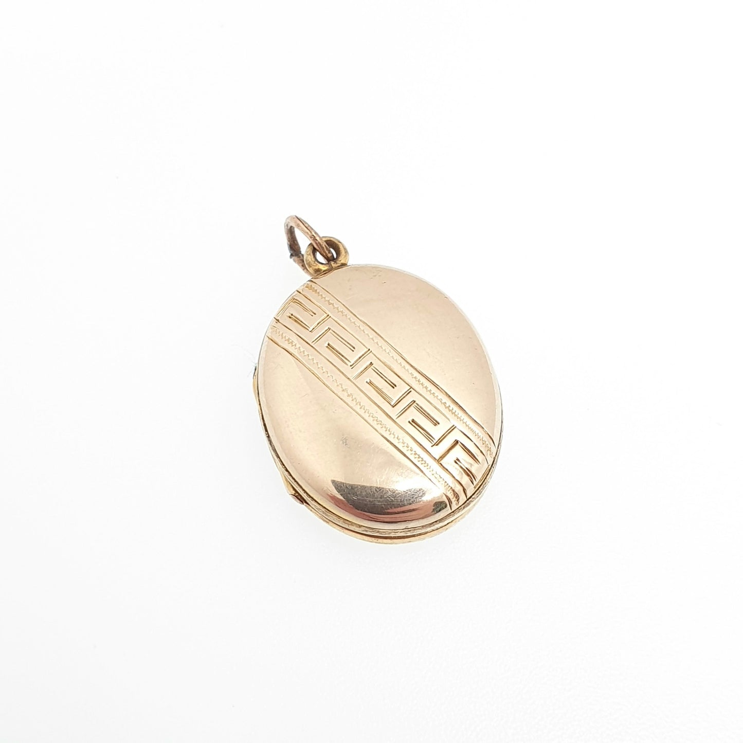 Antique Victorian 9ct Rose Gold Locket Solid 9k 375 Mourning Hair Lock Flower Engraved Pendant Back Front Necklace Jewelry Womens Jewellery