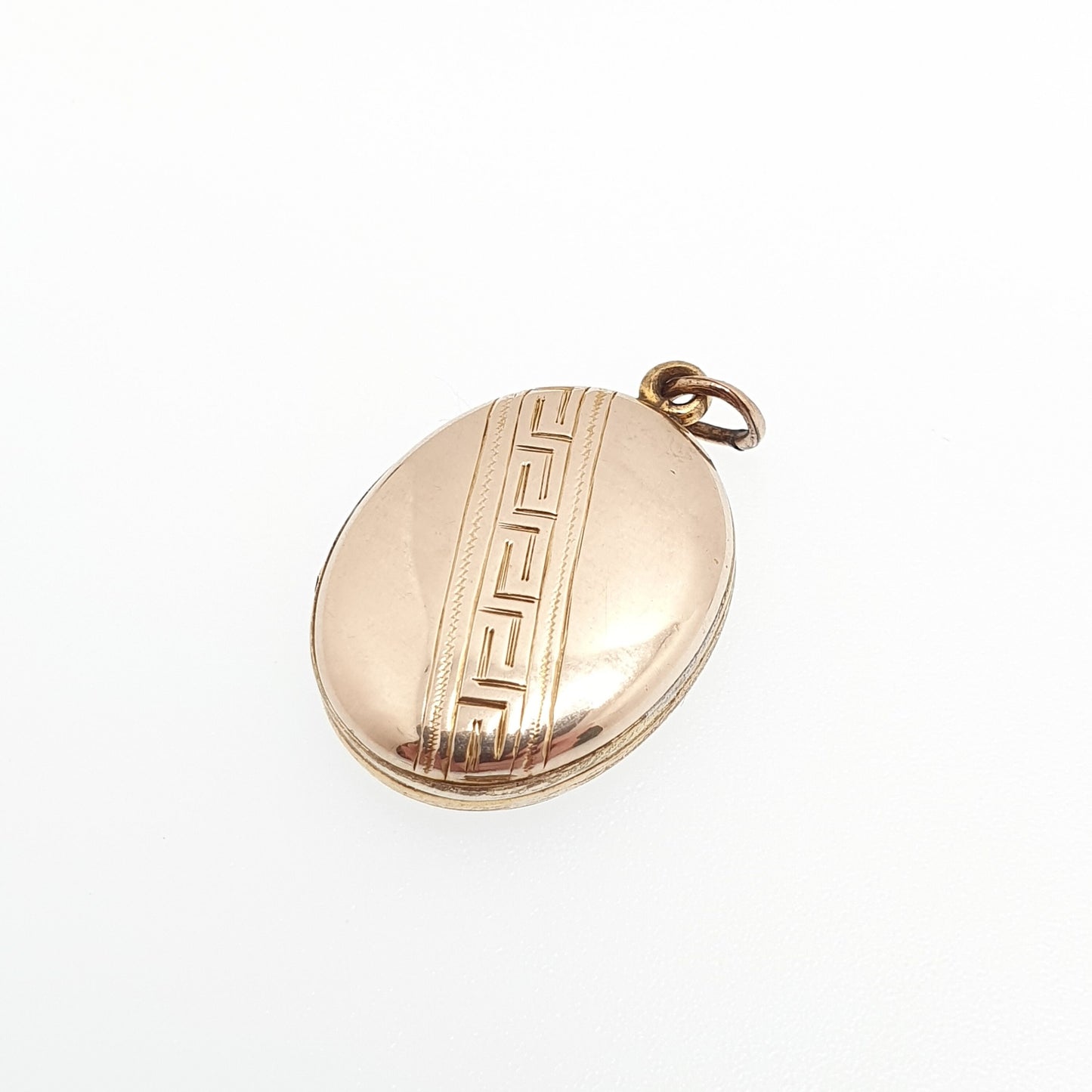 Antique Victorian 9ct Rose Gold Locket Solid 9k 375 Mourning Hair Lock Flower Engraved Pendant Back Front Necklace Jewelry Womens Jewellery