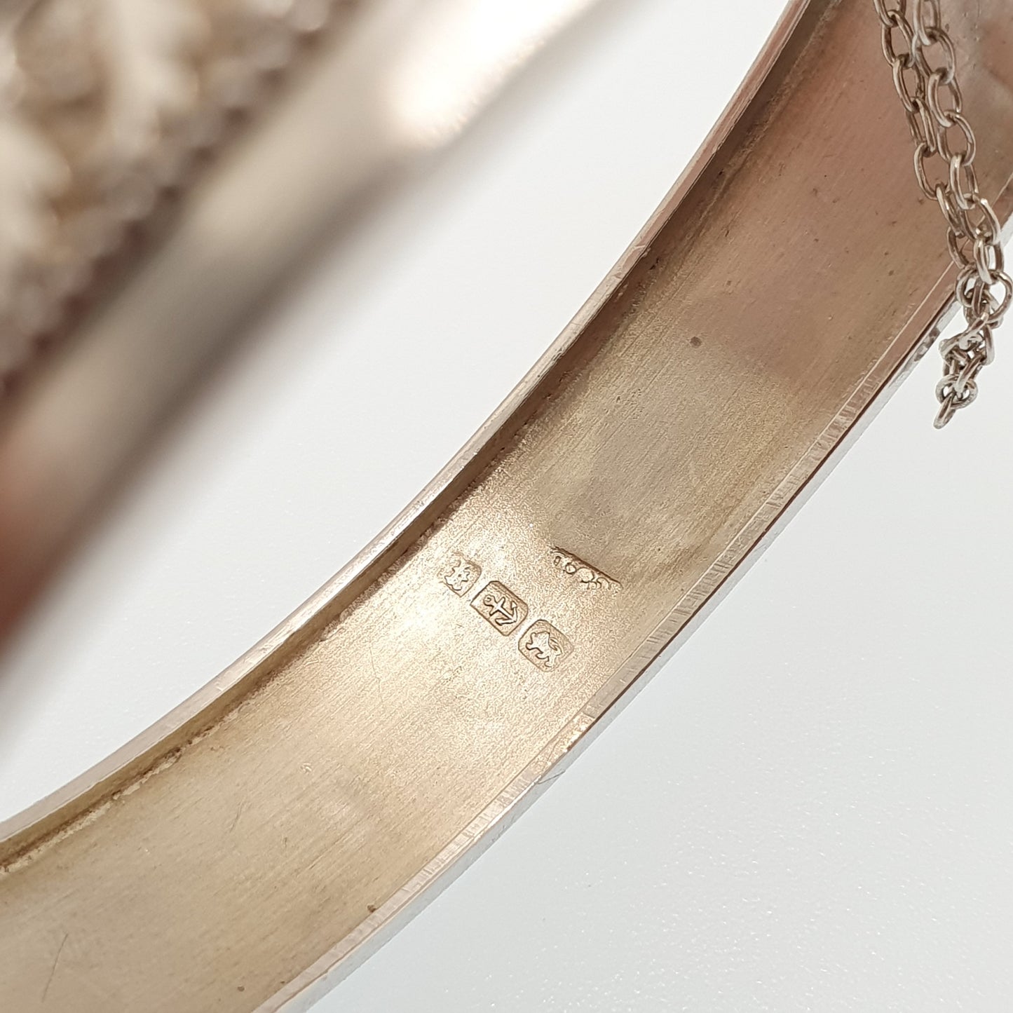 Antique Victorian Sterling Silver Snap Bangle Bracelet 1884 Hallmark Wave Scroll Pattern 16.79g Rare Vintage Womens Jewelry Jewellery