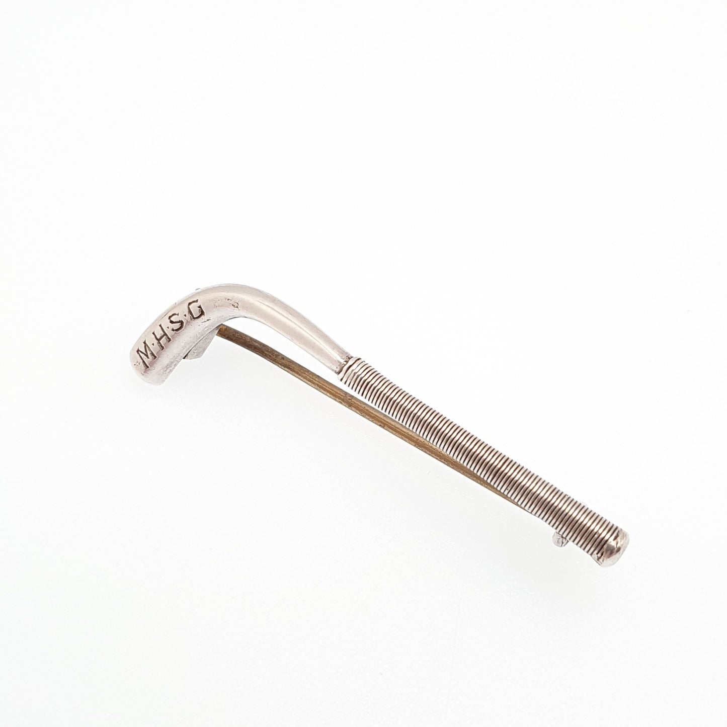 Antique Sterling Silver Riding Crop Cane Brooch Pin Horse Riding Equestrian Jockey Racing 1907 Hallmark Solid 925 Jewelry Jewellery Vintage