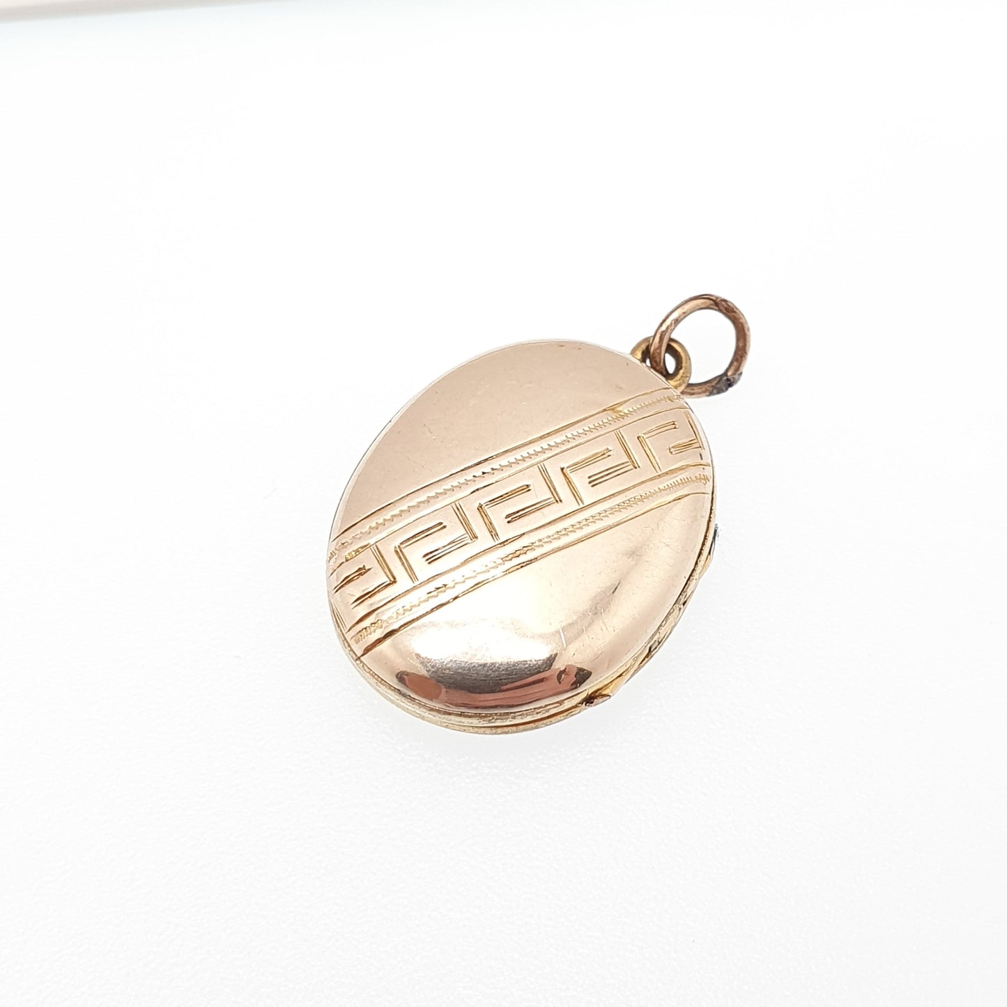 Antique Victorian 9ct Rose Gold Locket Solid 9k 375 Mourning Hair Lock Flower Engraved Pendant Back Front Necklace Jewelry Womens Jewellery