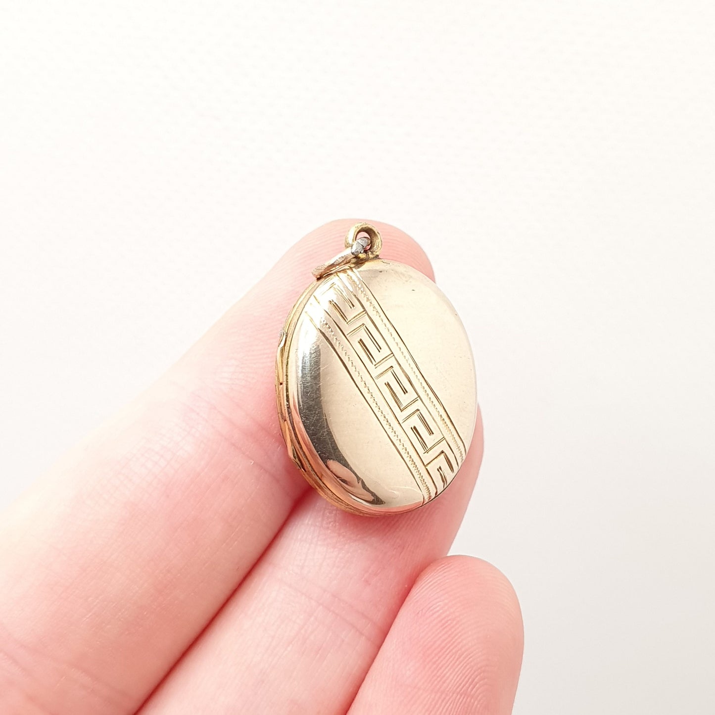 Antique Victorian 9ct Rose Gold Locket Solid 9k 375 Mourning Hair Lock Flower Engraved Pendant Back Front Necklace Jewelry Womens Jewellery