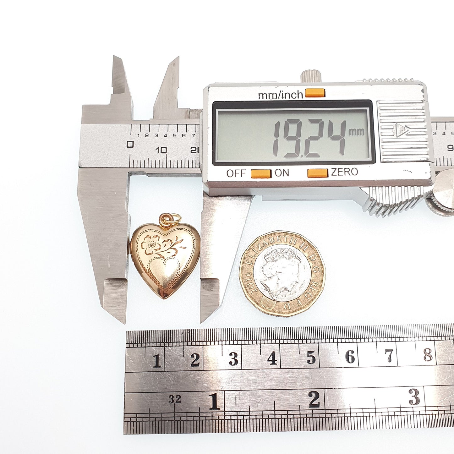 Vintage Vargas 10kt Rolled Gold Heart Locket Sterling Silver Trim Necklace Pendant Engraved Picture Photo Gold Filled Jewelry Jewellery