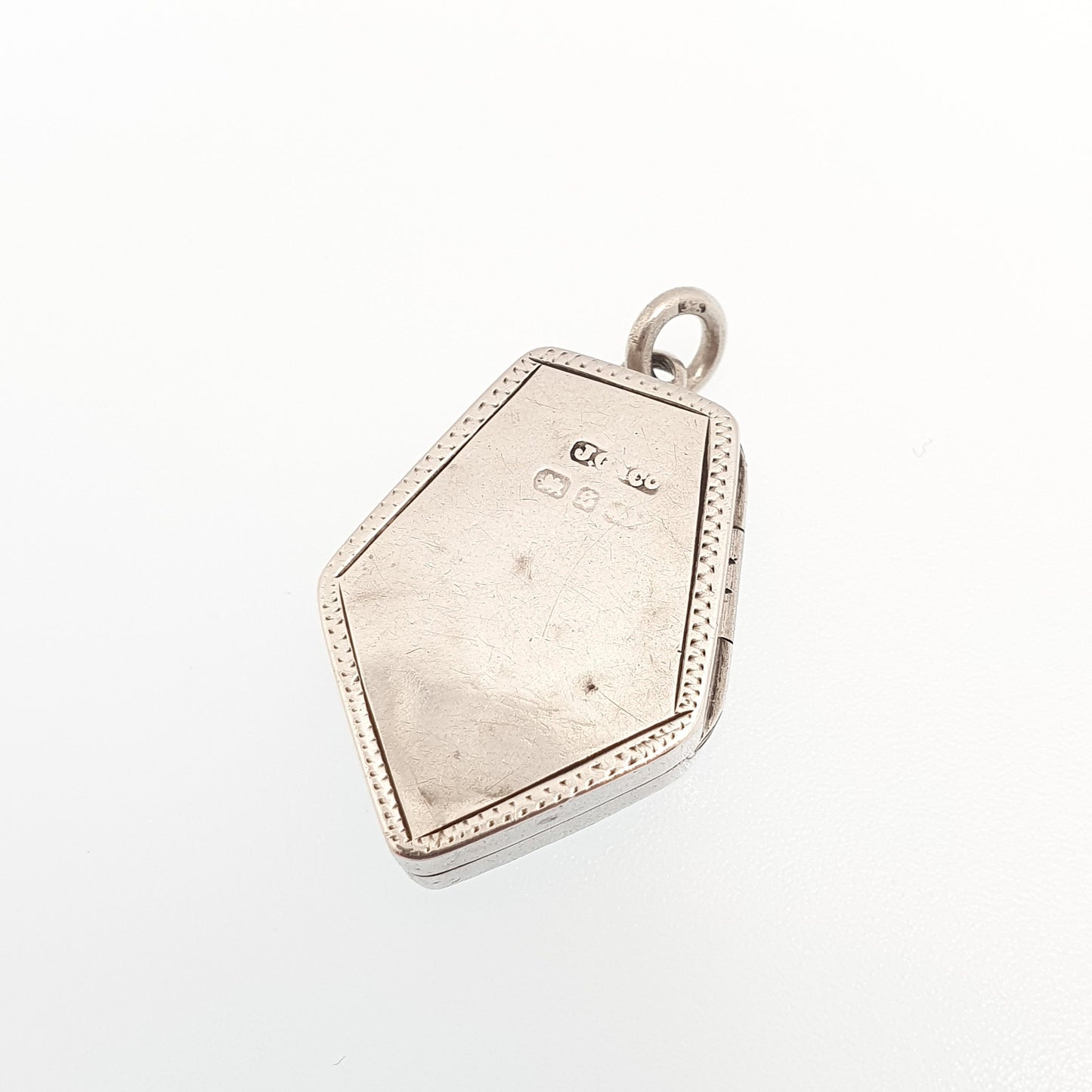 Antique Sterling Silver Horse Riding Locket Necklace Pendant Horn Cap Crop Cane Pendant 1892 Hallmarked Vintage Victorian Jewelry Jewellery