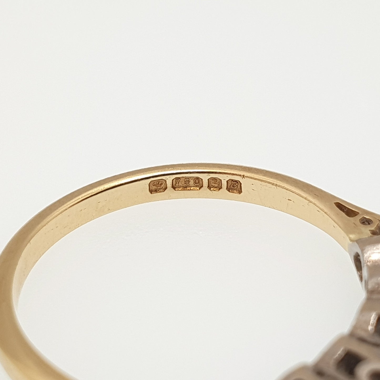 Vintage 18ct Gold Diamond Ring Engagement Wedding 5 Stone Five Solid 18k 750 Diamonds Fine Estate Ladies Womens Retro Jewelry Jewellery