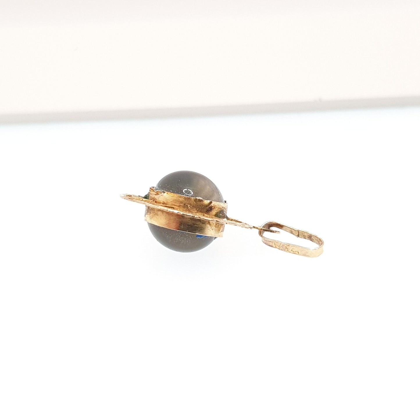 Vintage 14k Gold Evil Eye Pendant Necklace Solid 14kt 585 All Seeing Ward Ancient Greece Magical Protection Ladies Jewelry Womens Jewellery