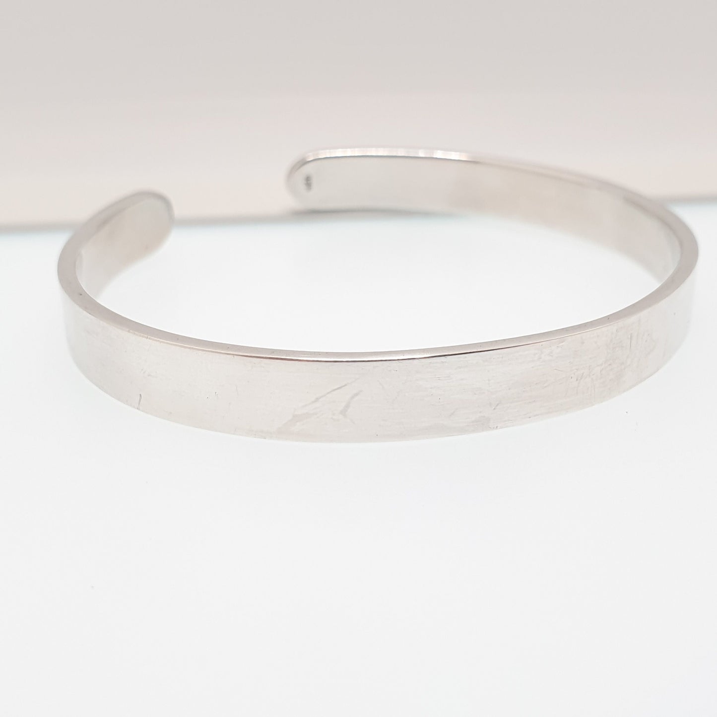 Vintage Sterling Silver Cuff Bangle Bracelet Waved Sleek Modernist Style 28.28g Thick Heavy Chunky Solid 925 Womens Jewelry Jewellery