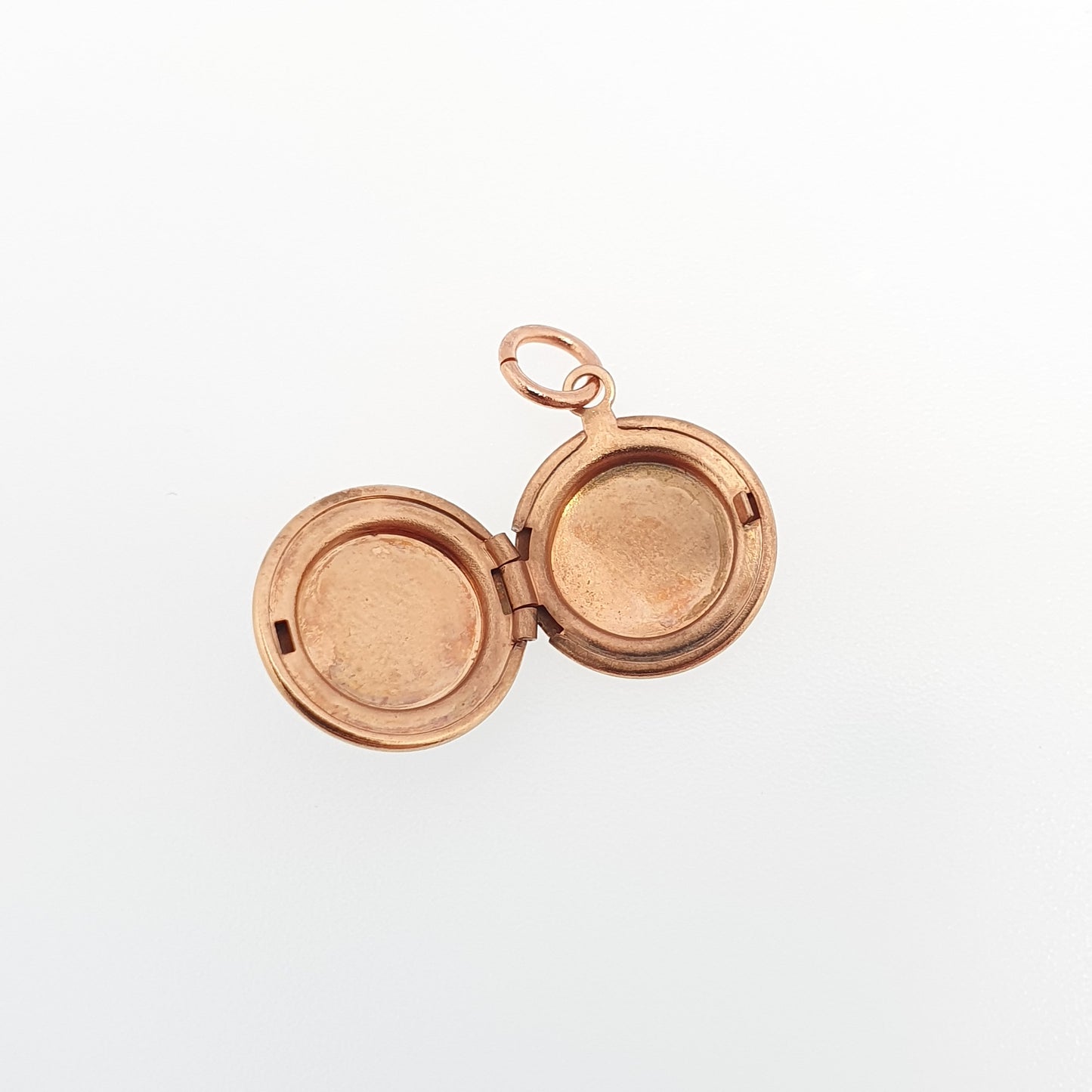 Vintage Rose Rolled Gold Locket Diamond Paste Necklace Pendant Small Tiny Cute Gold Filled Bow Centre Round Vintage Womens Jewellery Jewelry