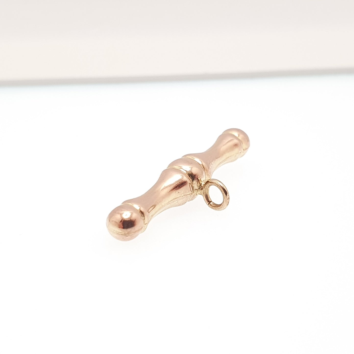 Antique Victorian 9ct Rose Gold T Bar Pendant Fob Necklace Solid 375 9k 9 Carat Large Hallmark Albert Chain Jewelry Jewellery Mens Womens