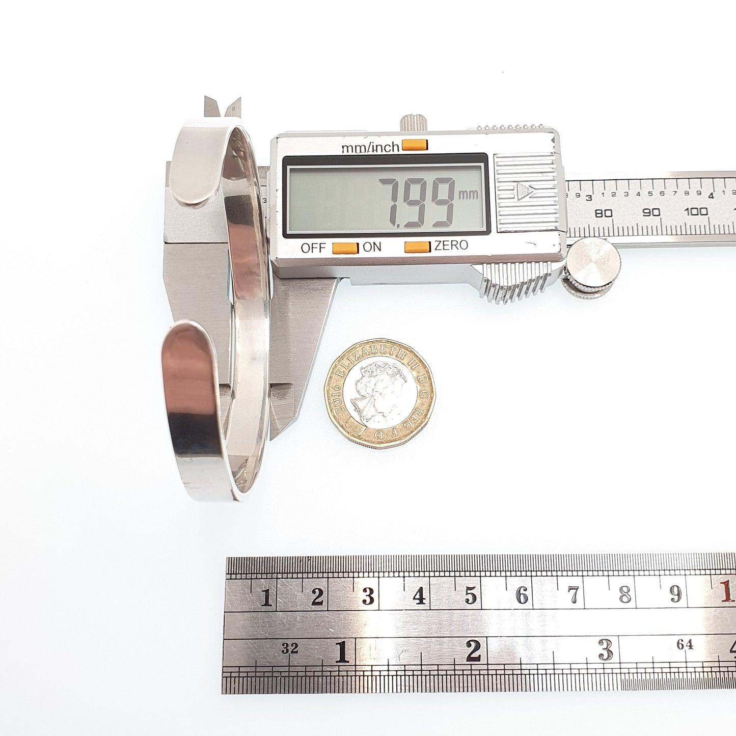 Vintage Sterling Silver Cuff Bangle Bracelet Waved Sleek Modernist Style 28.28g Thick Heavy Chunky Solid 925 Womens Jewelry Jewellery
