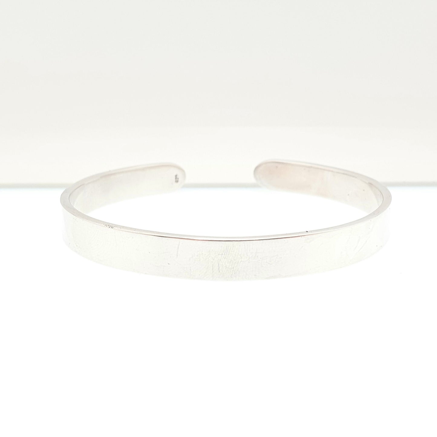 Vintage Sterling Silver Cuff Bangle Bracelet Waved Sleek Modernist Style 28.28g Thick Heavy Chunky Solid 925 Womens Jewelry Jewellery