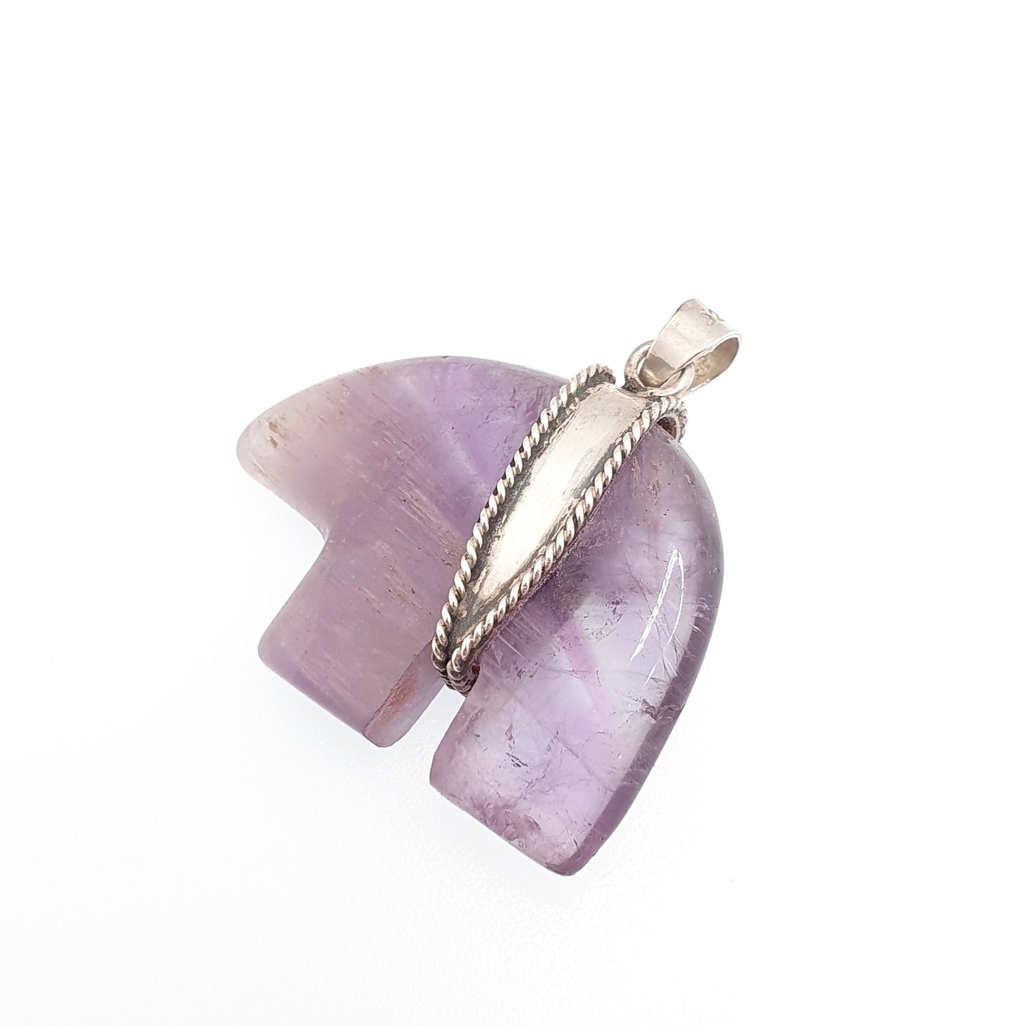 Vintage Sterling Silver Elephant Amethyst Necklace Pendant Citrine Solid 925 Crystal Genuine Gemstone Quartz Womens Jewelry Jewellery