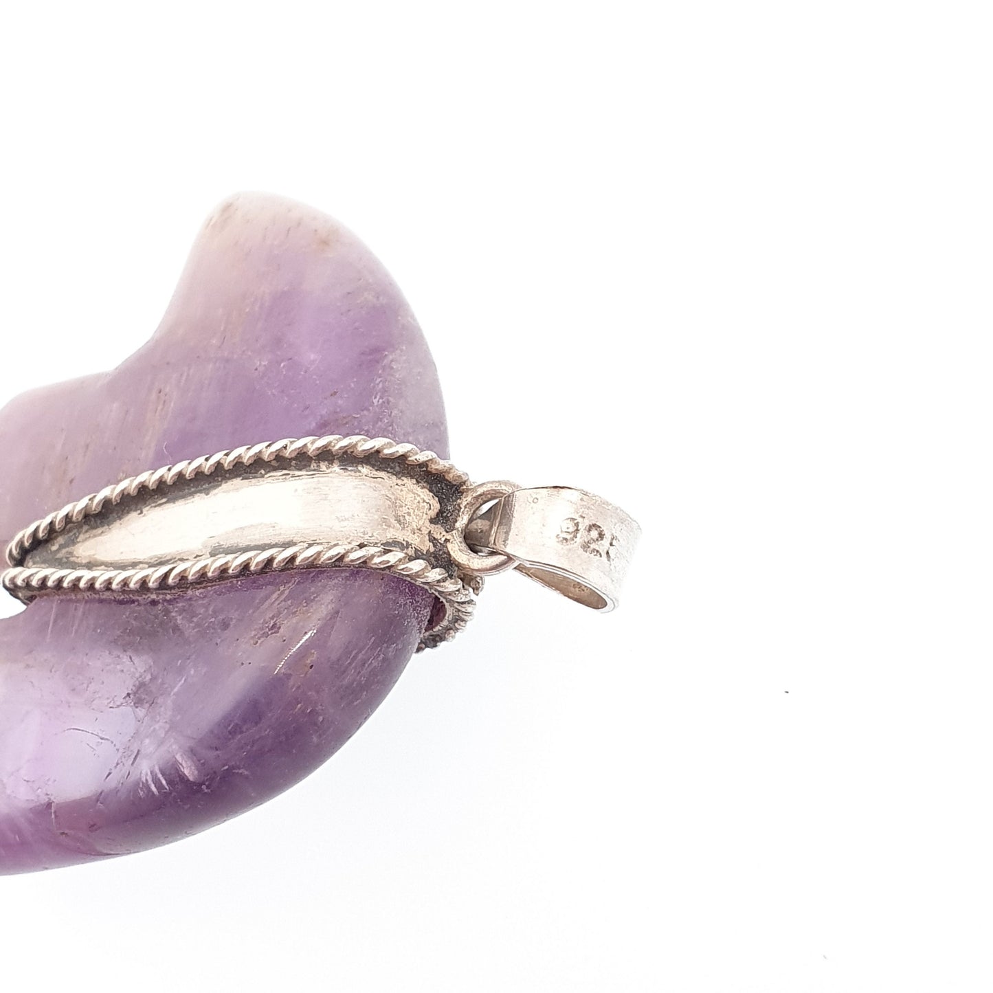 Vintage Sterling Silver Elephant Amethyst Necklace Pendant Citrine Solid 925 Crystal Genuine Gemstone Quartz Womens Jewelry Jewellery