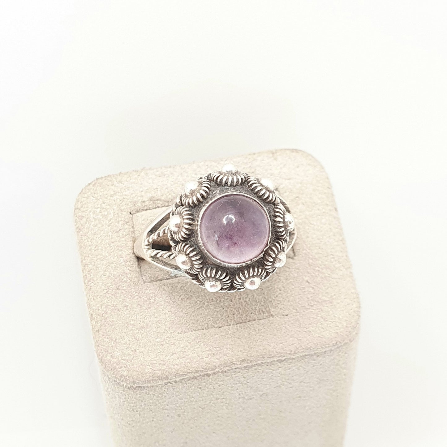 Vintage Solid Silver Poison Ring Amethyst Mexican Taxco Locket Opening Signet Quartz Gemstone Secret Compartment Womens Jewelry Jewellery
