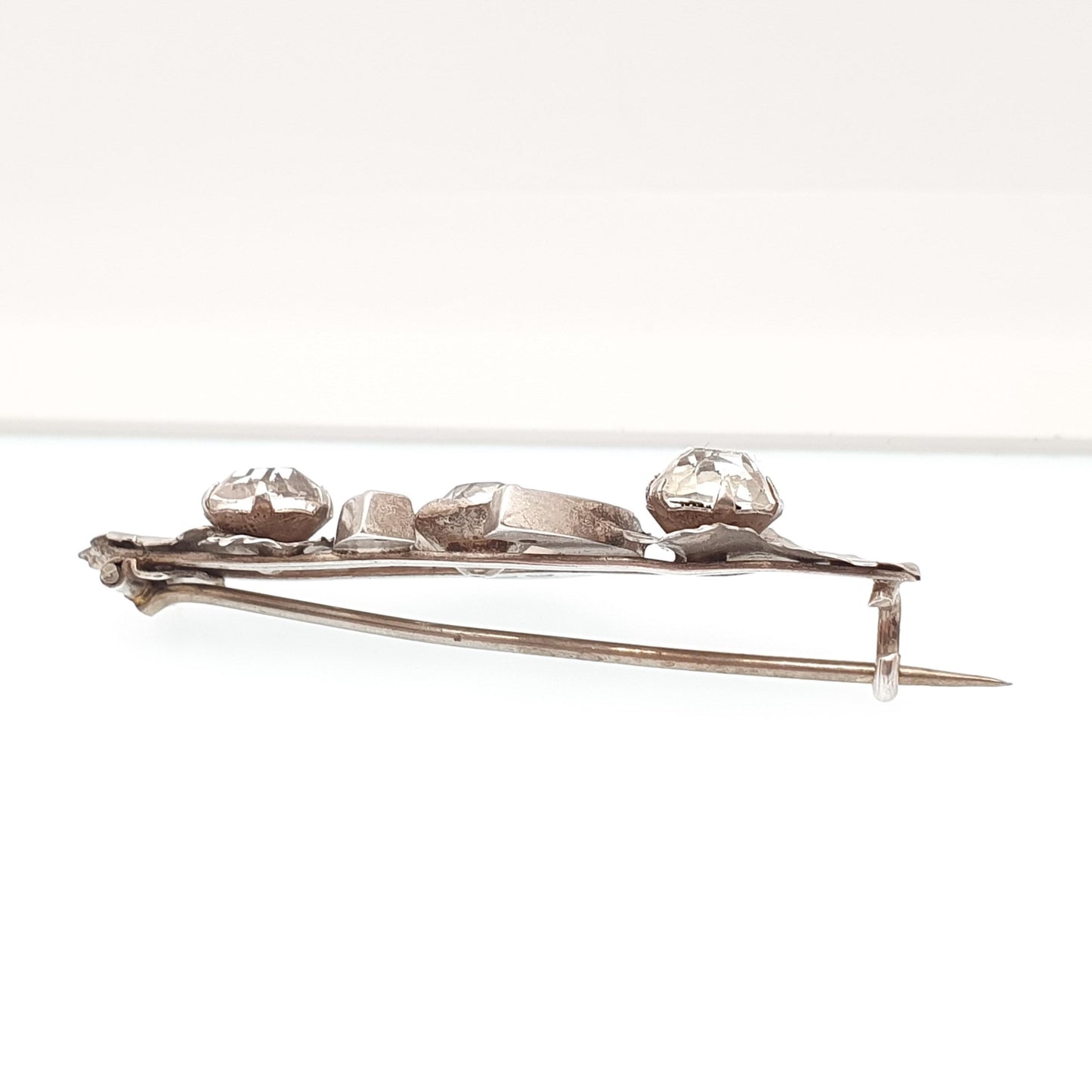 Antique Sterling Silver Horseshoe Diamond Paste Brooch 1896 Hallmark Sweetheart Lucky Good Luck Horse Riding Charm Vintage Jewelry Jewellery